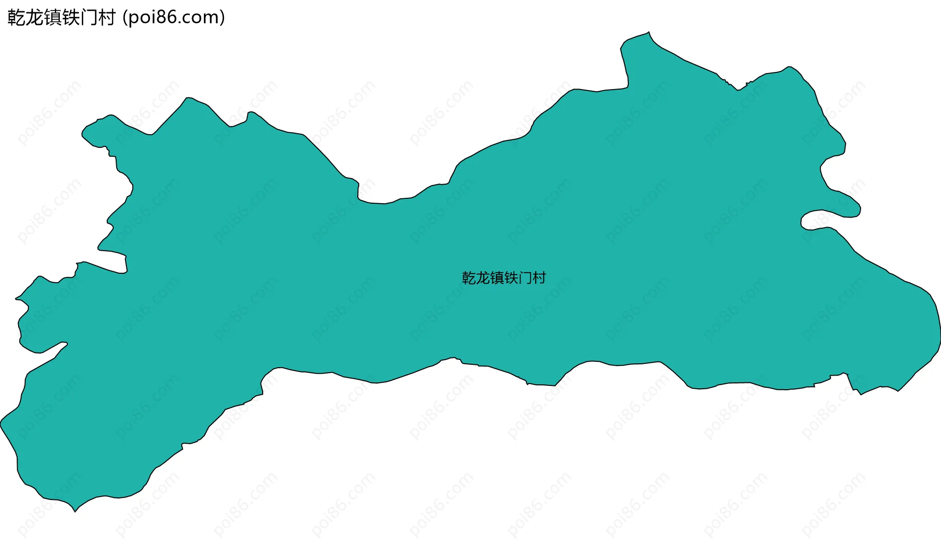 乾龙镇铁门村边界地图