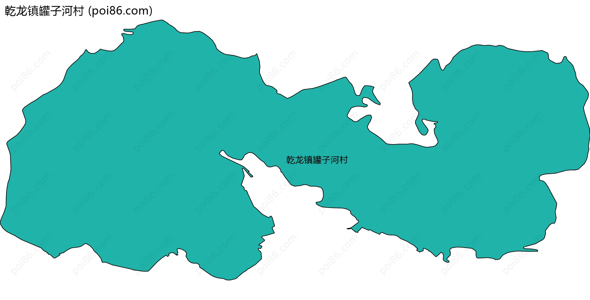 乾龙镇罐子河村边界地图