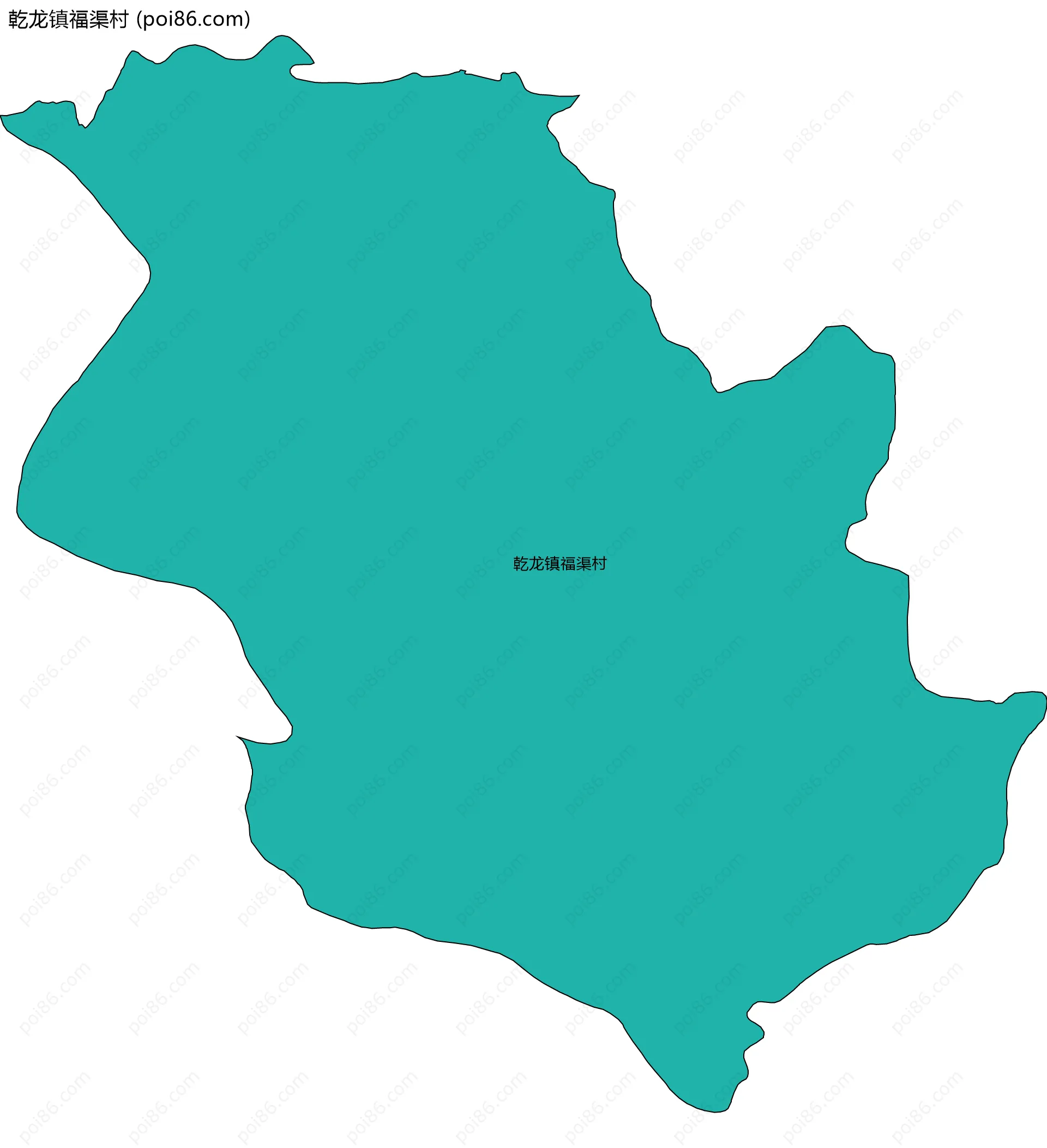 乾龙镇福渠村边界地图