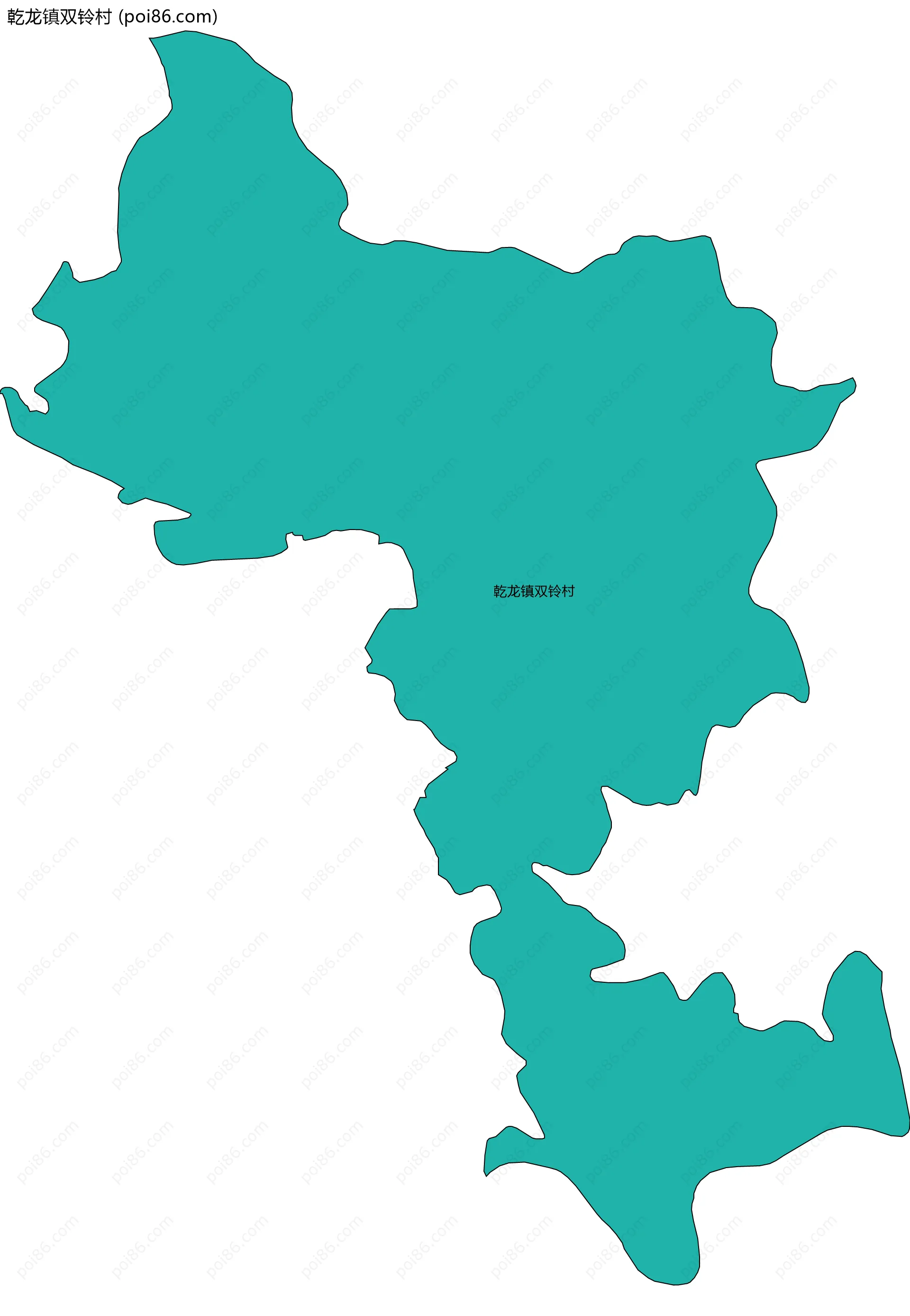 乾龙镇双铃村边界地图