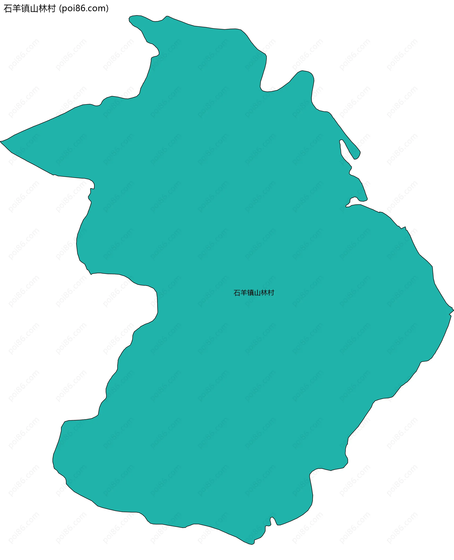 石羊镇山林村边界地图