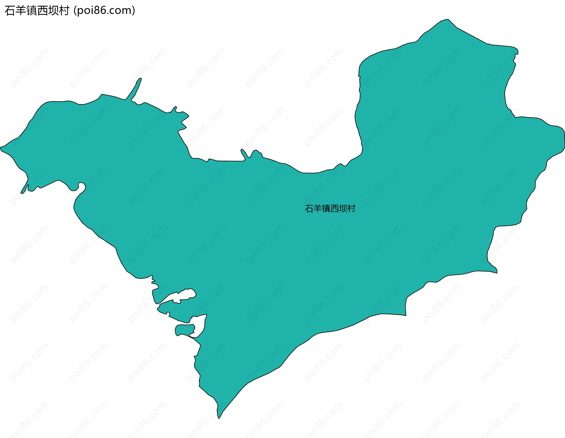 石羊镇西坝村边界地图