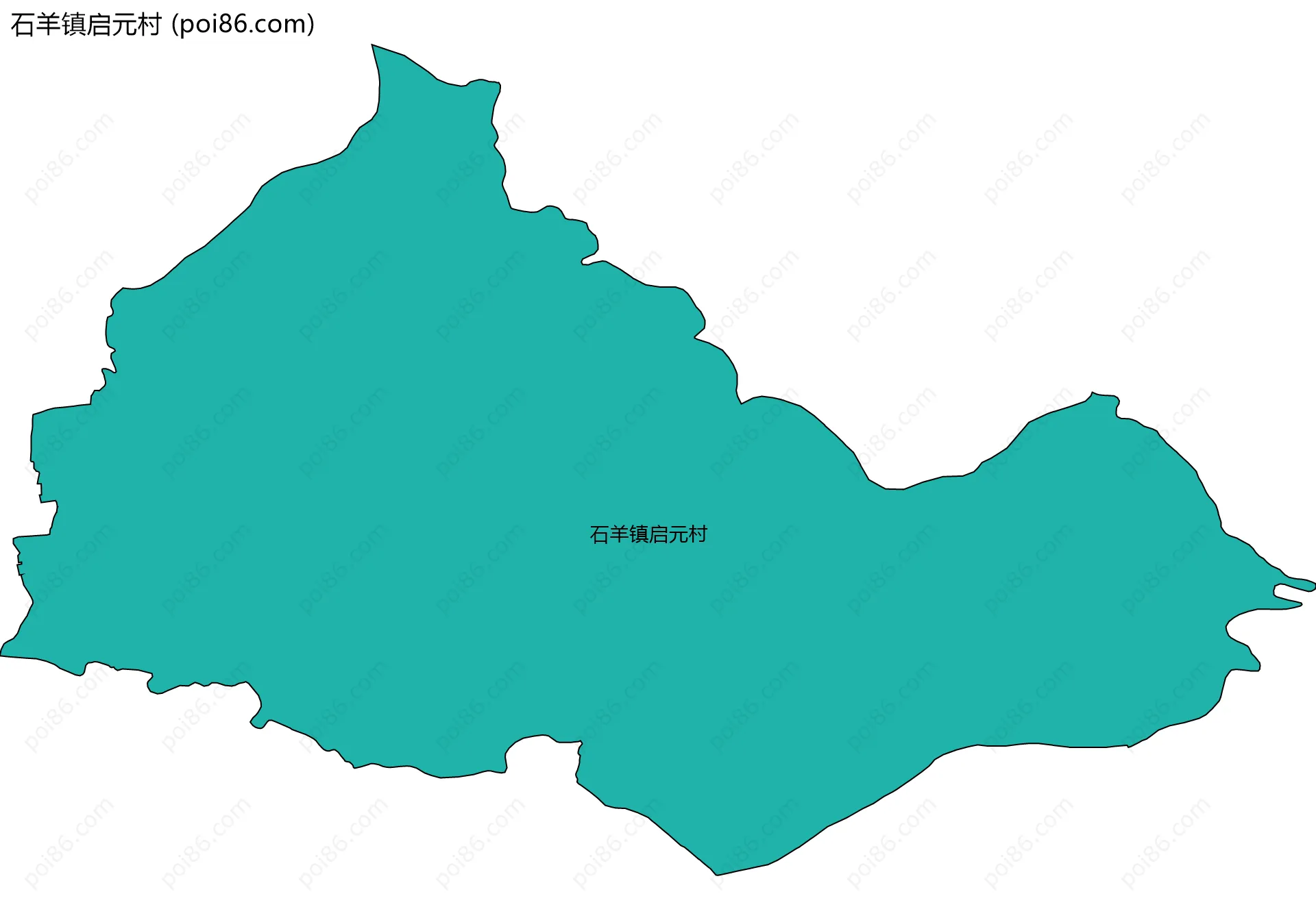 石羊镇启元村边界地图