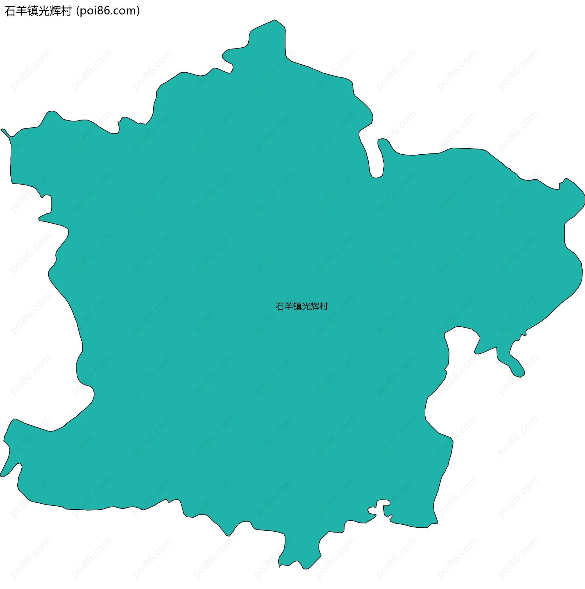 石羊镇光辉村边界地图