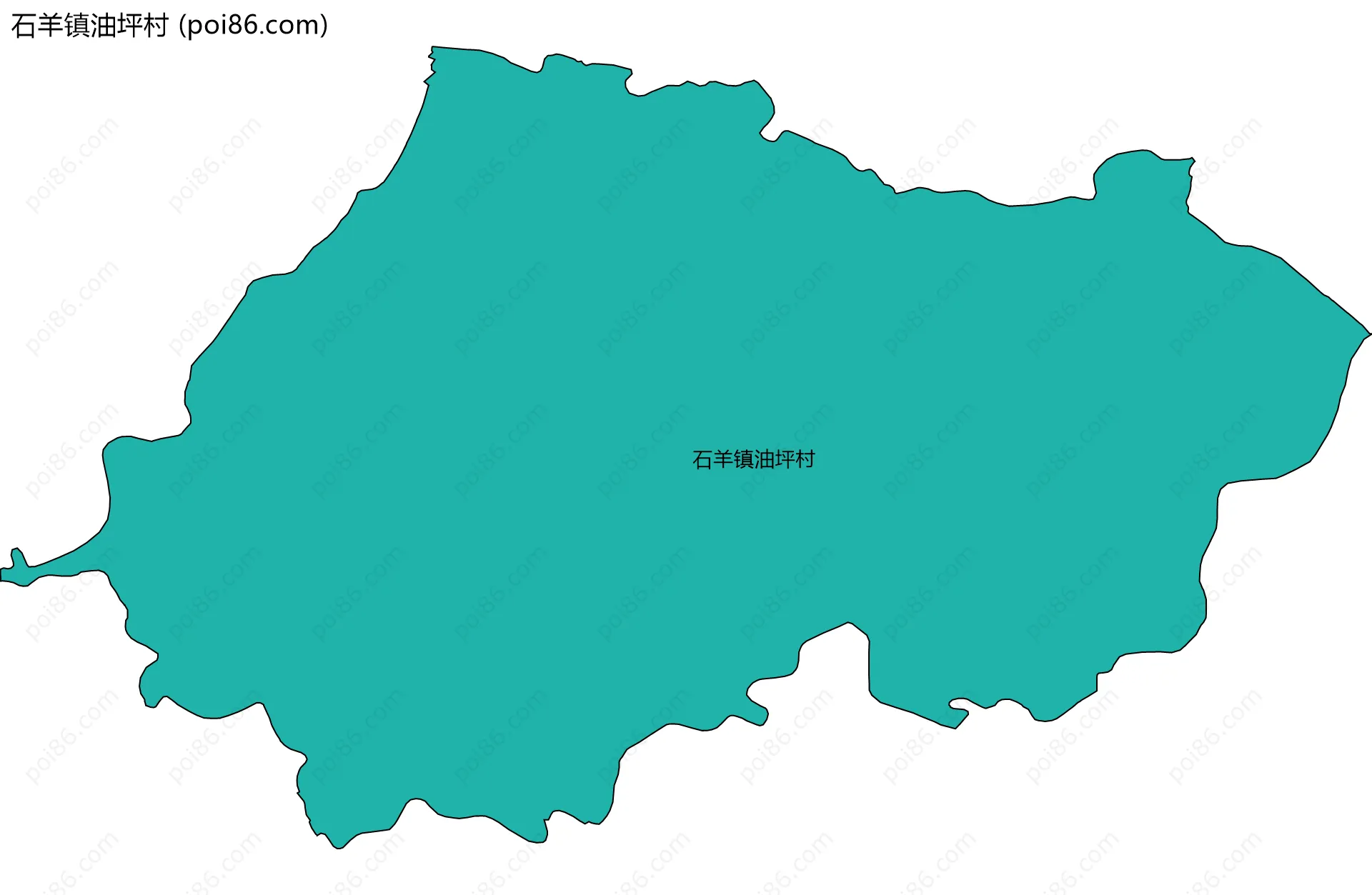 石羊镇油坪村边界地图