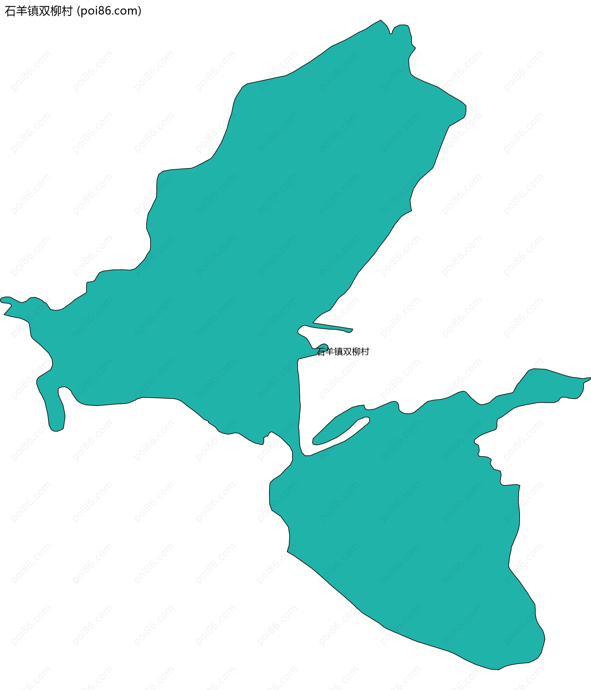 石羊镇双柳村边界地图