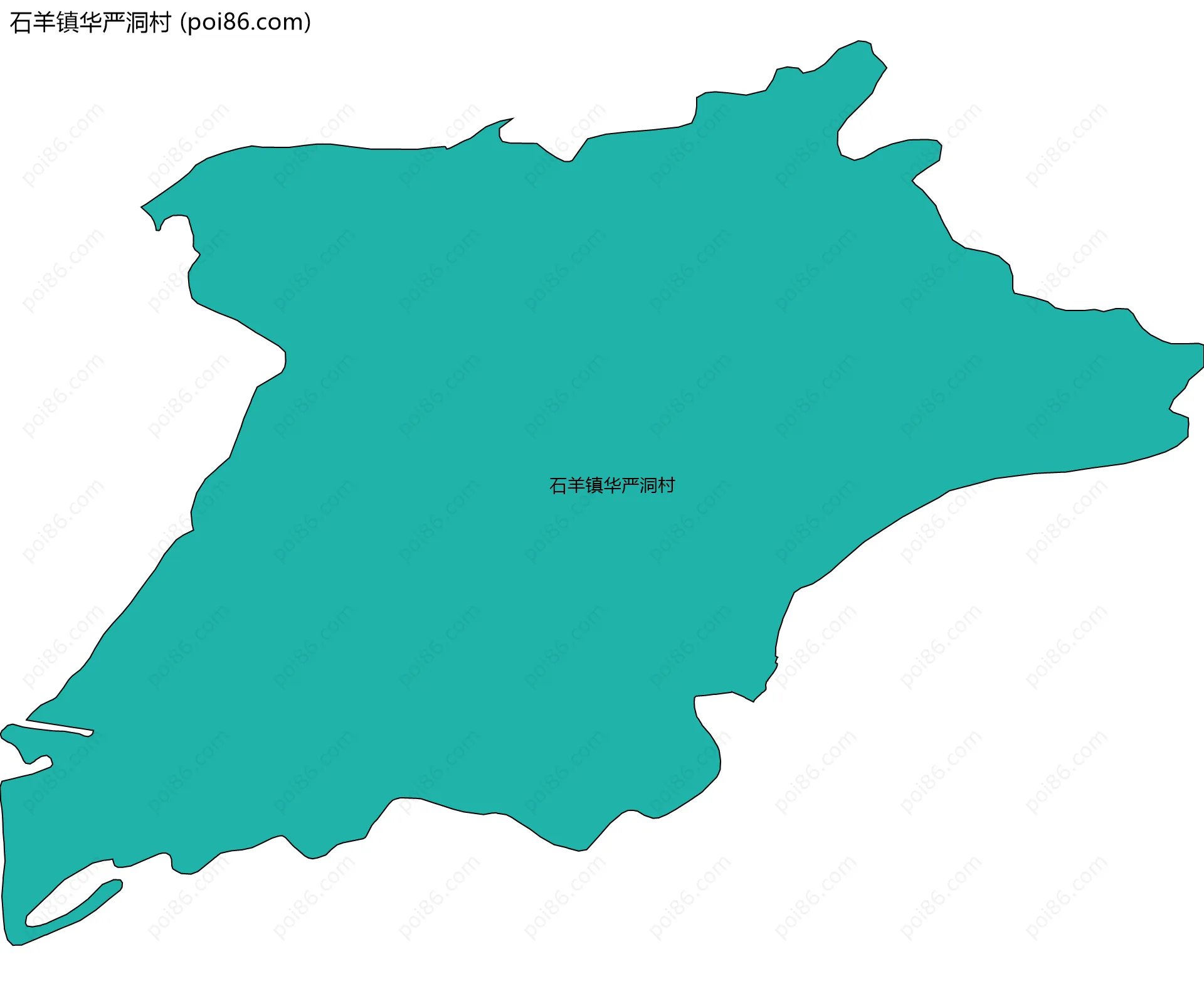 石羊镇华严洞村边界地图