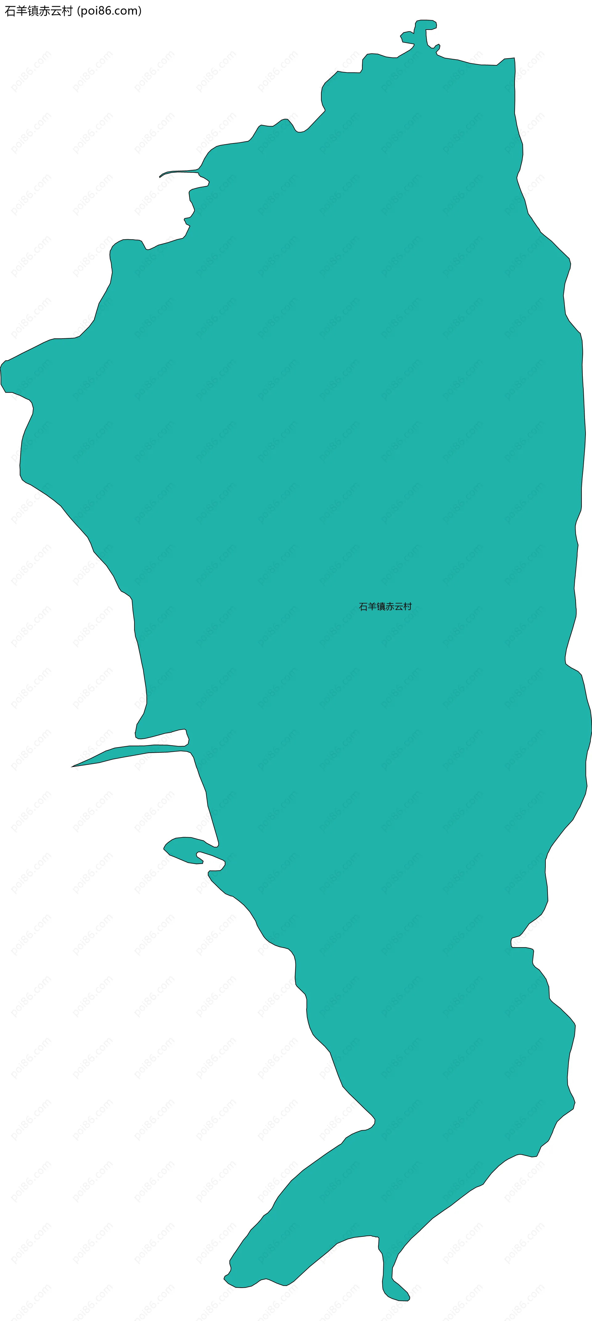 石羊镇赤云村边界地图