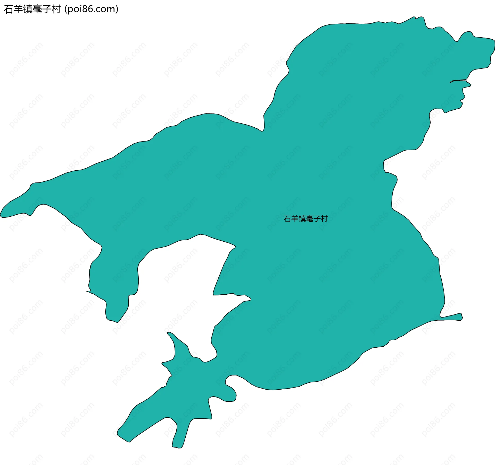 石羊镇毫子村边界地图