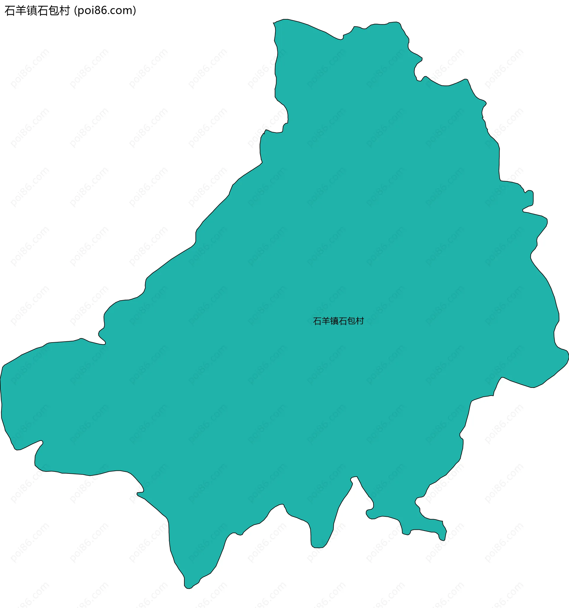 石羊镇石包村边界地图