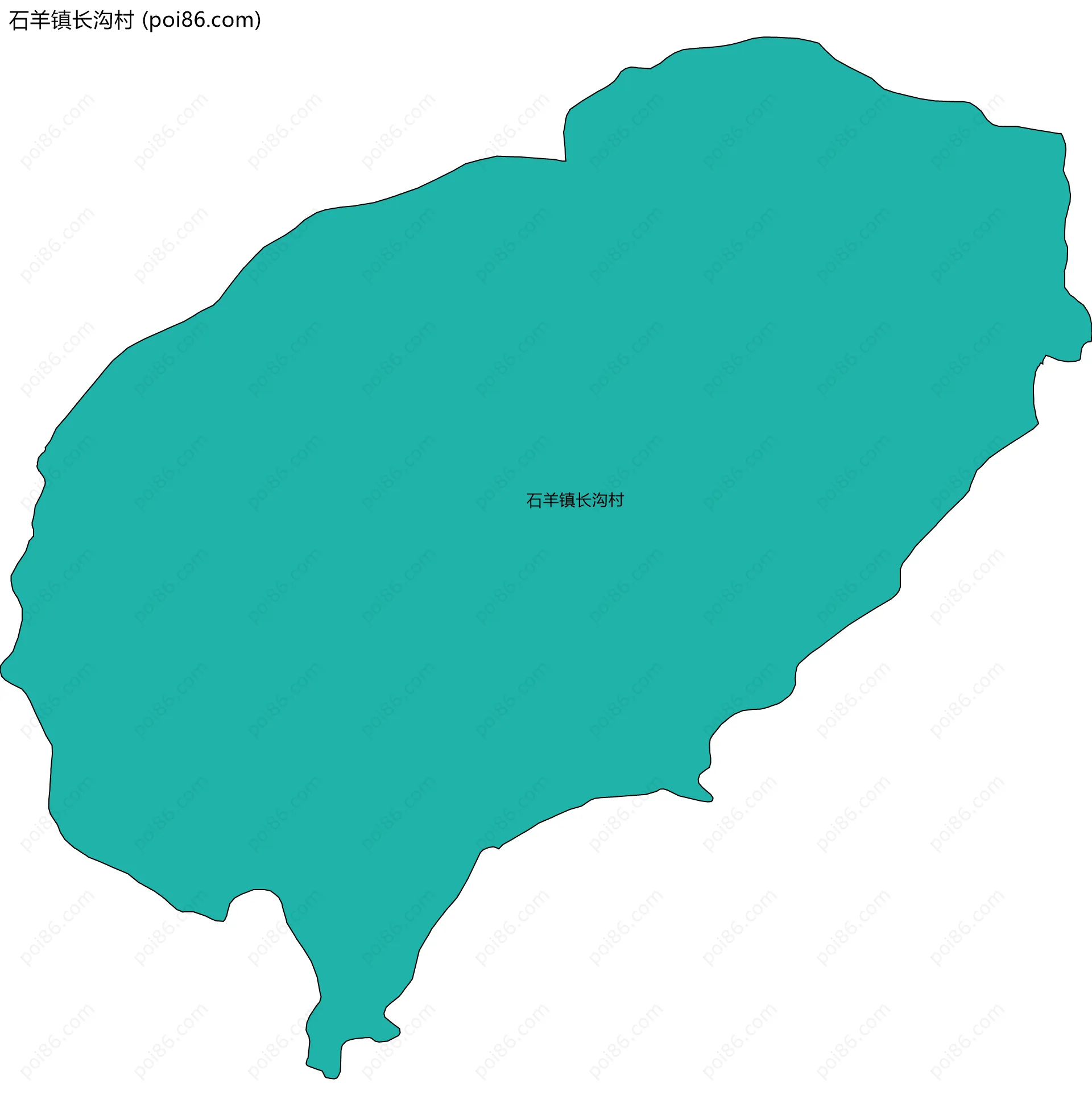 石羊镇长沟村边界地图