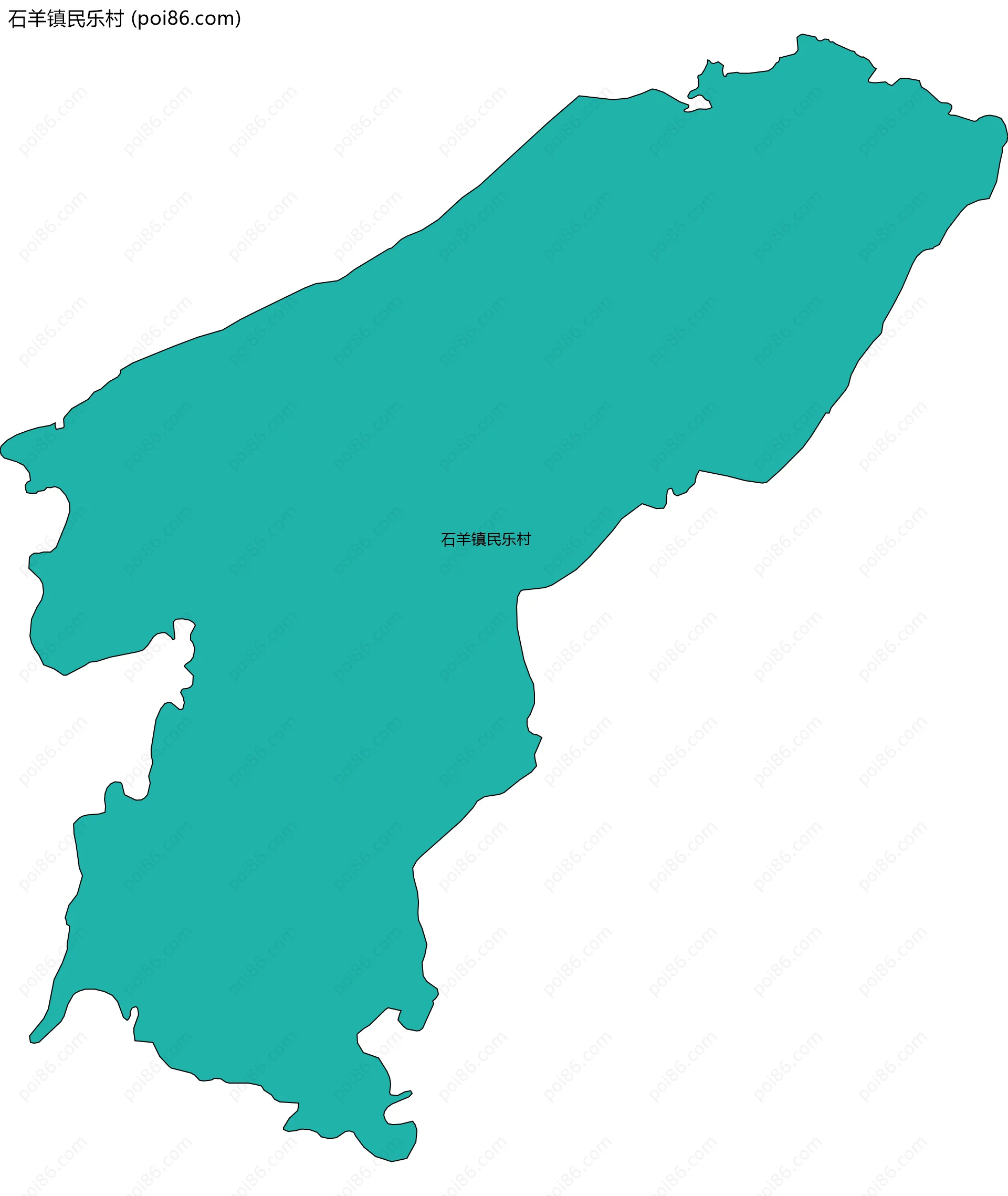 石羊镇民乐村边界地图