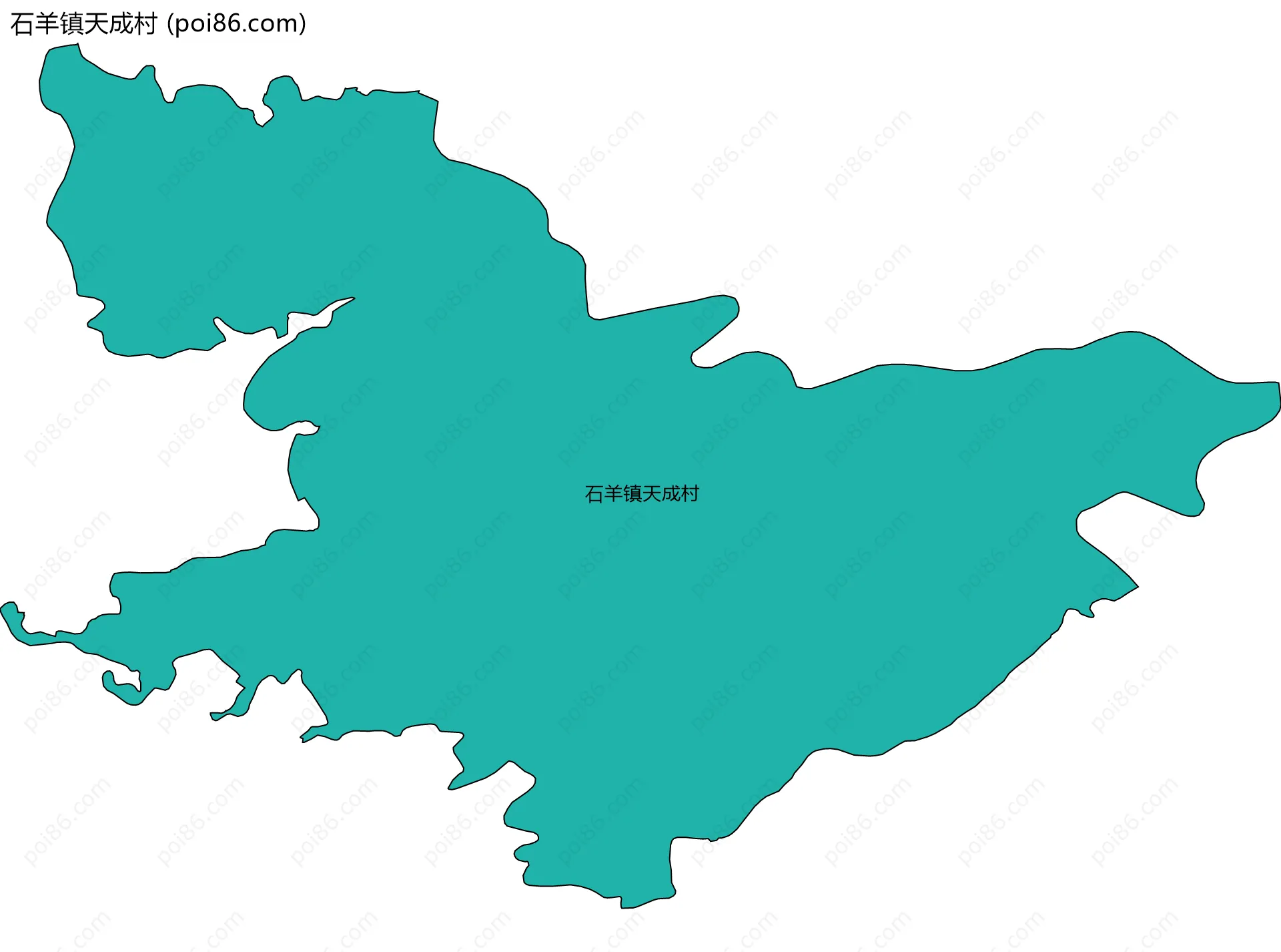 石羊镇天成村边界地图