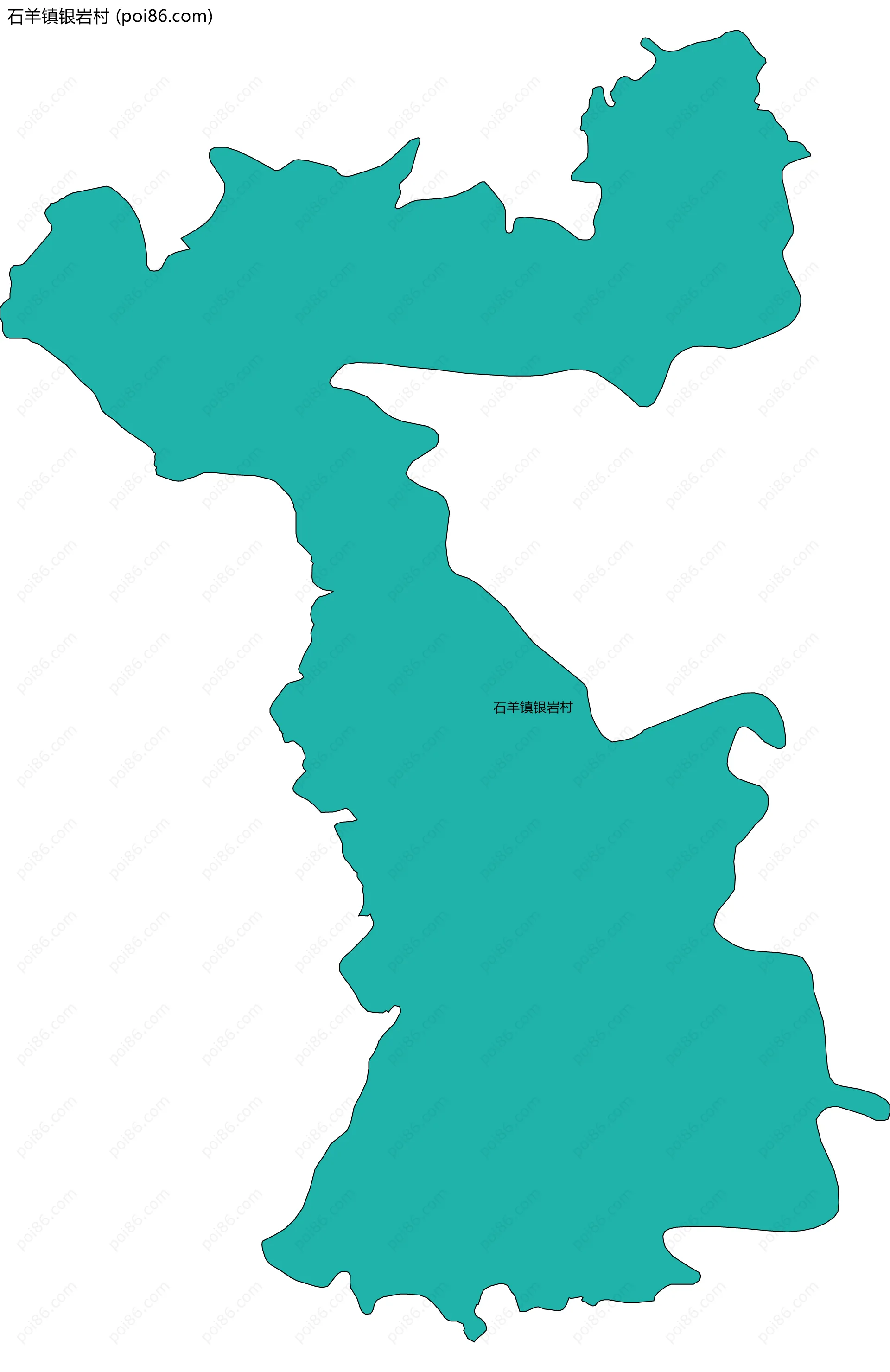 石羊镇银岩村边界地图