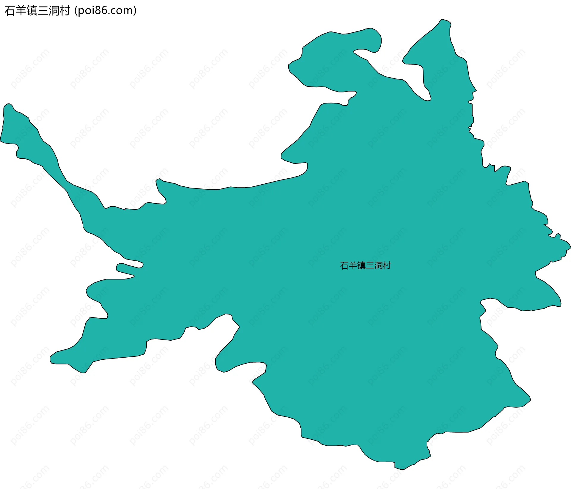 石羊镇三洞村边界地图