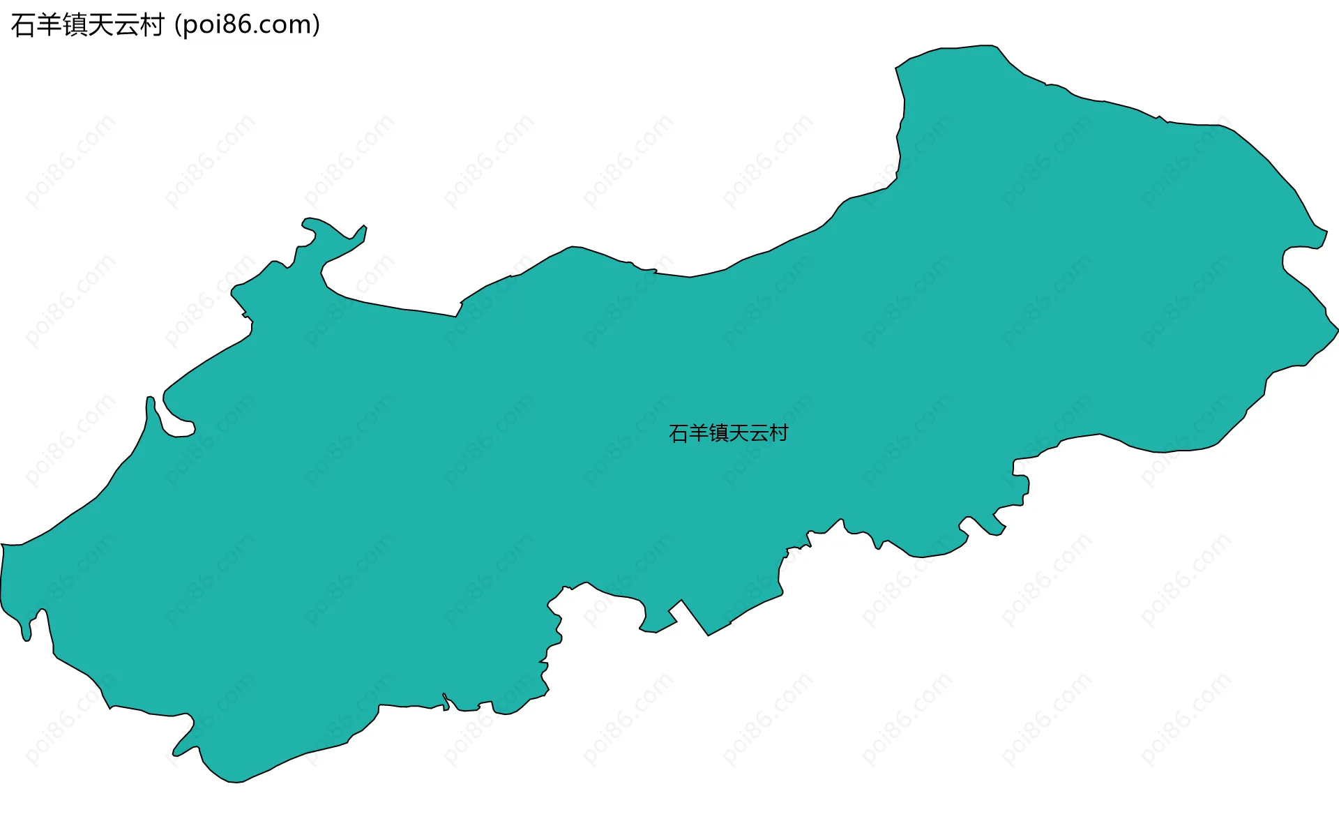 石羊镇天云村边界地图
