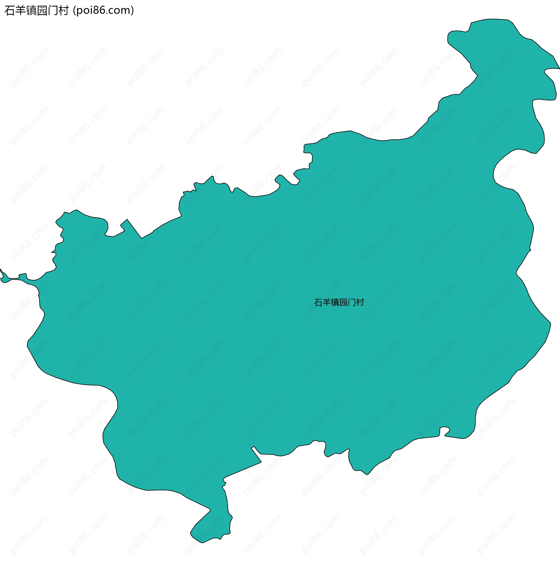 石羊镇园门村边界地图