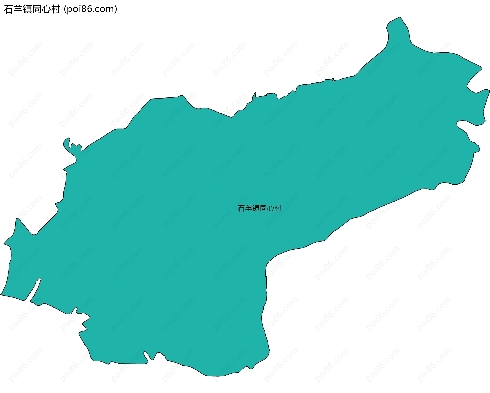 石羊镇同心村边界地图