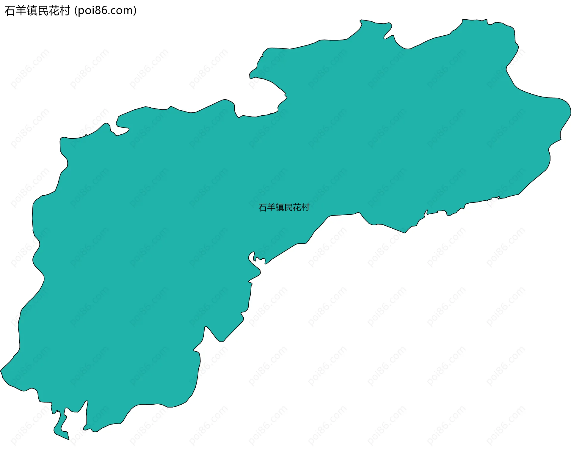 石羊镇民花村边界地图