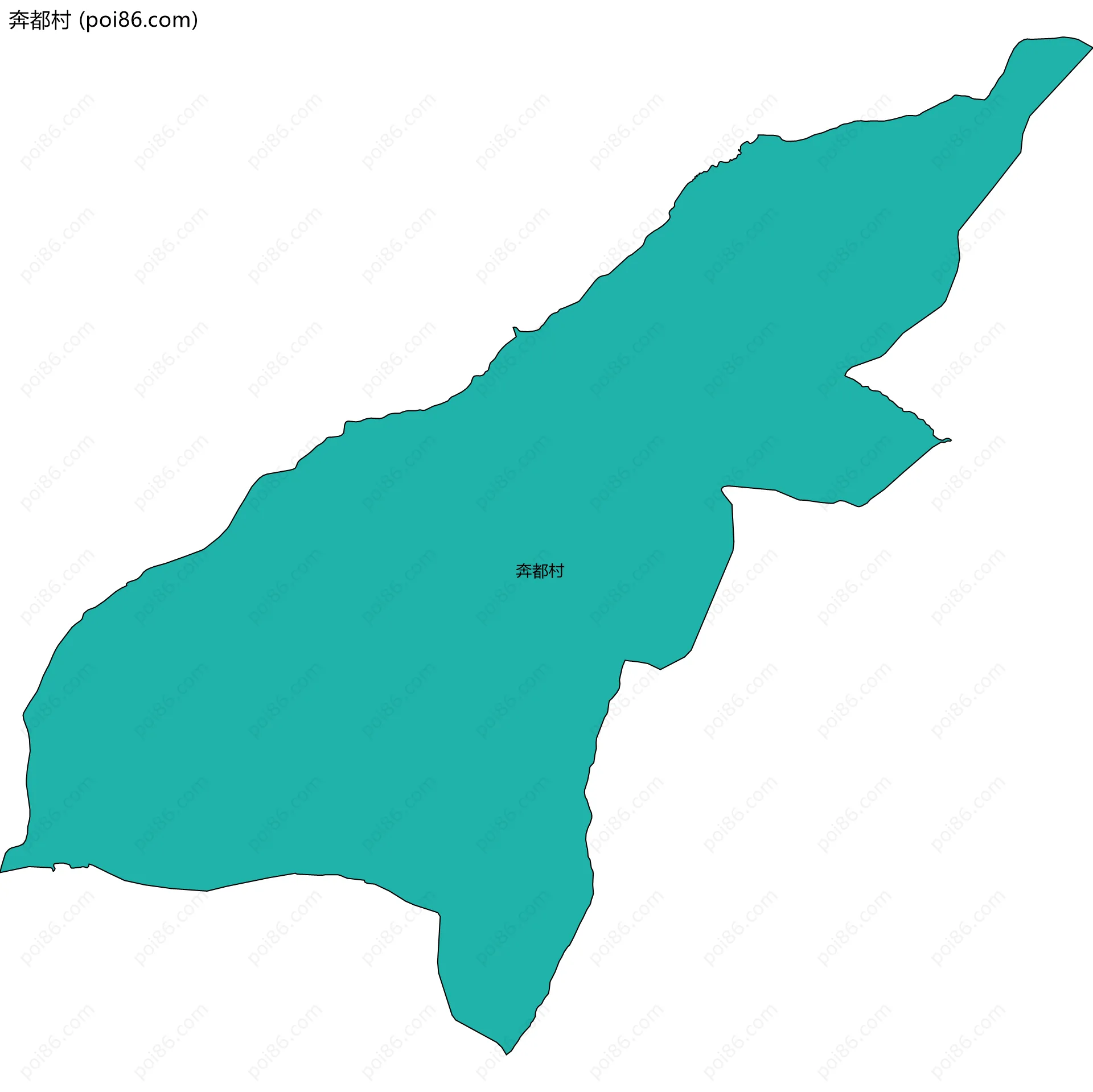 奔都村边界地图
