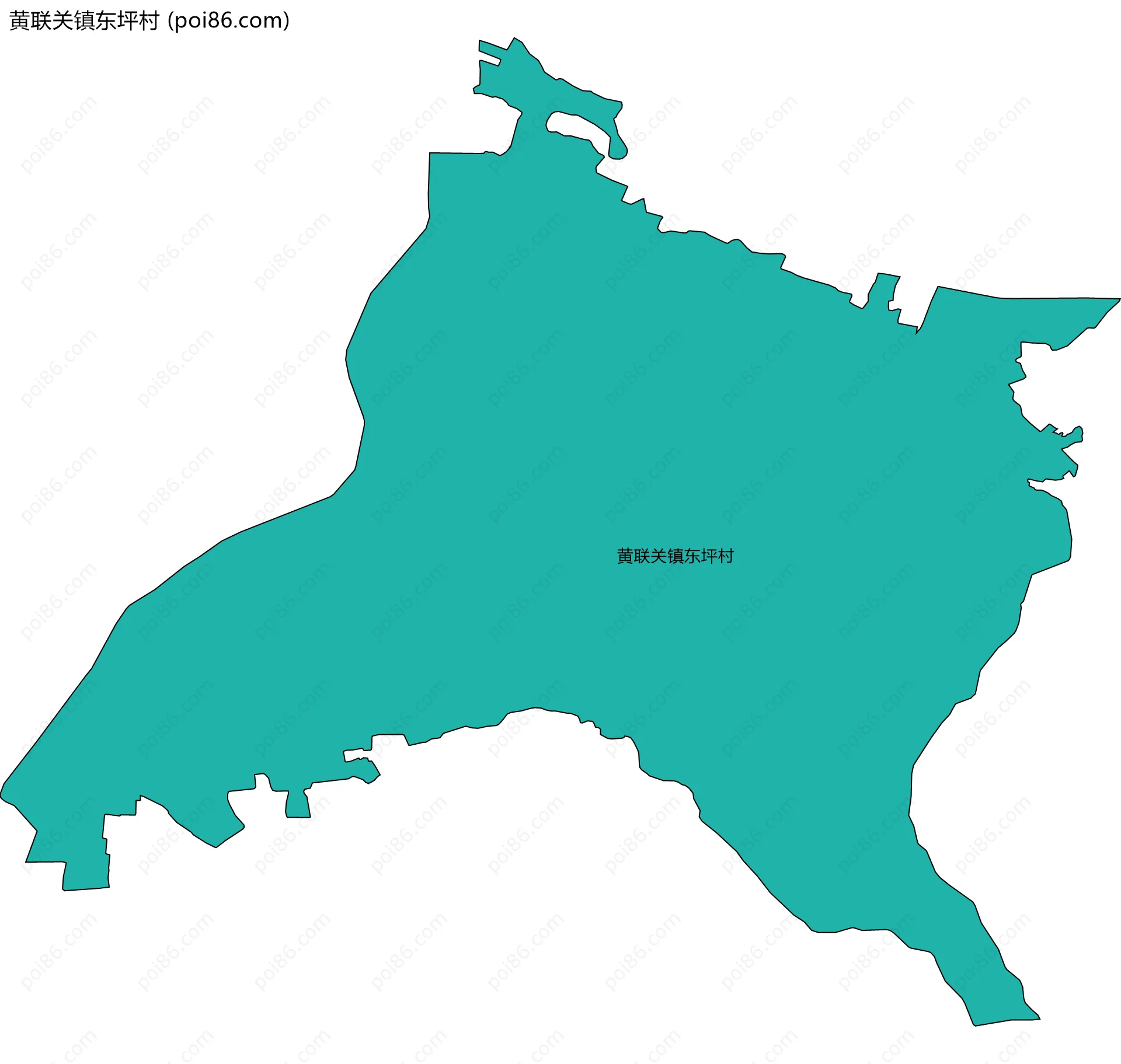 黄联关镇东坪村边界地图