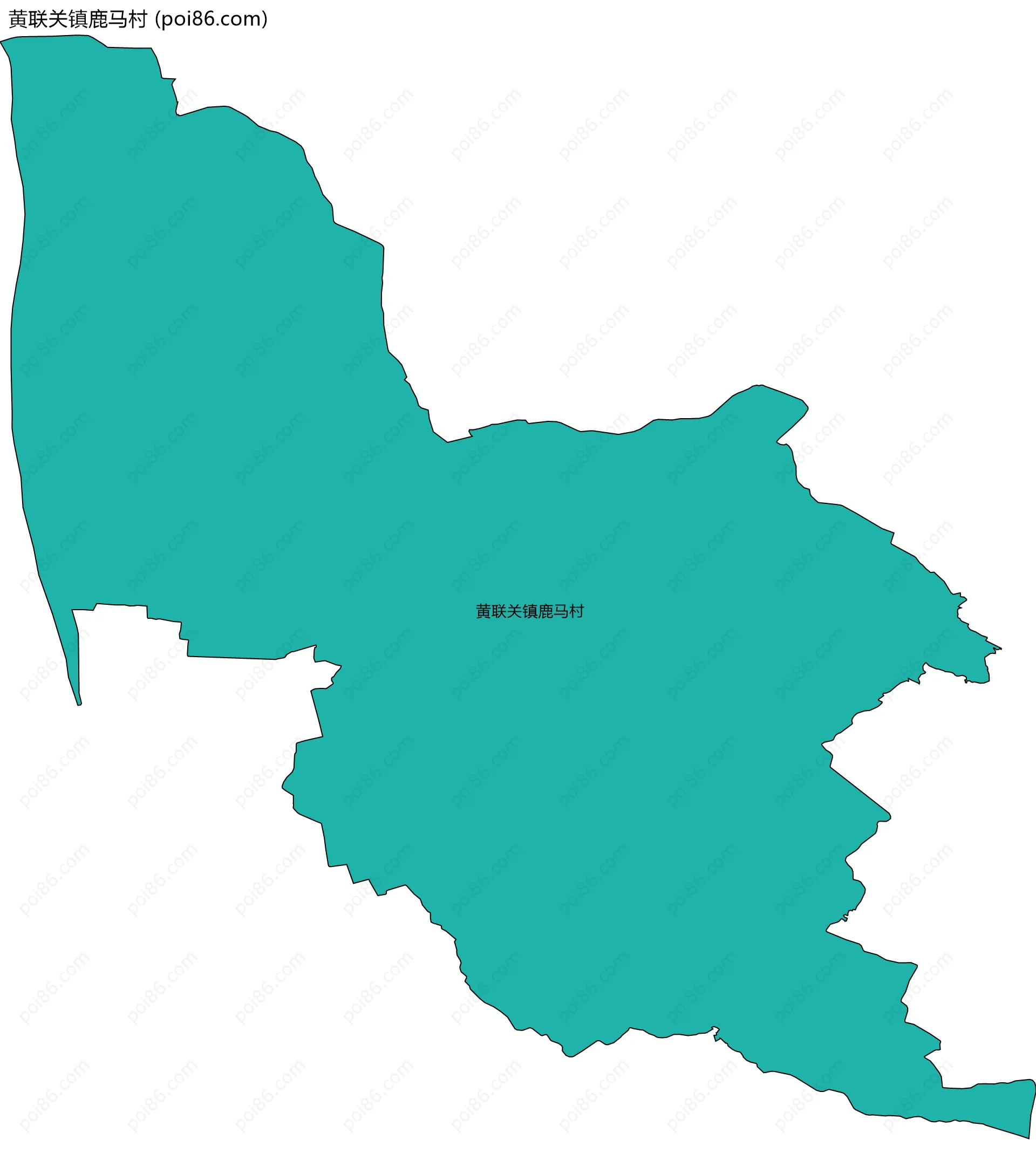 黄联关镇鹿马村边界地图