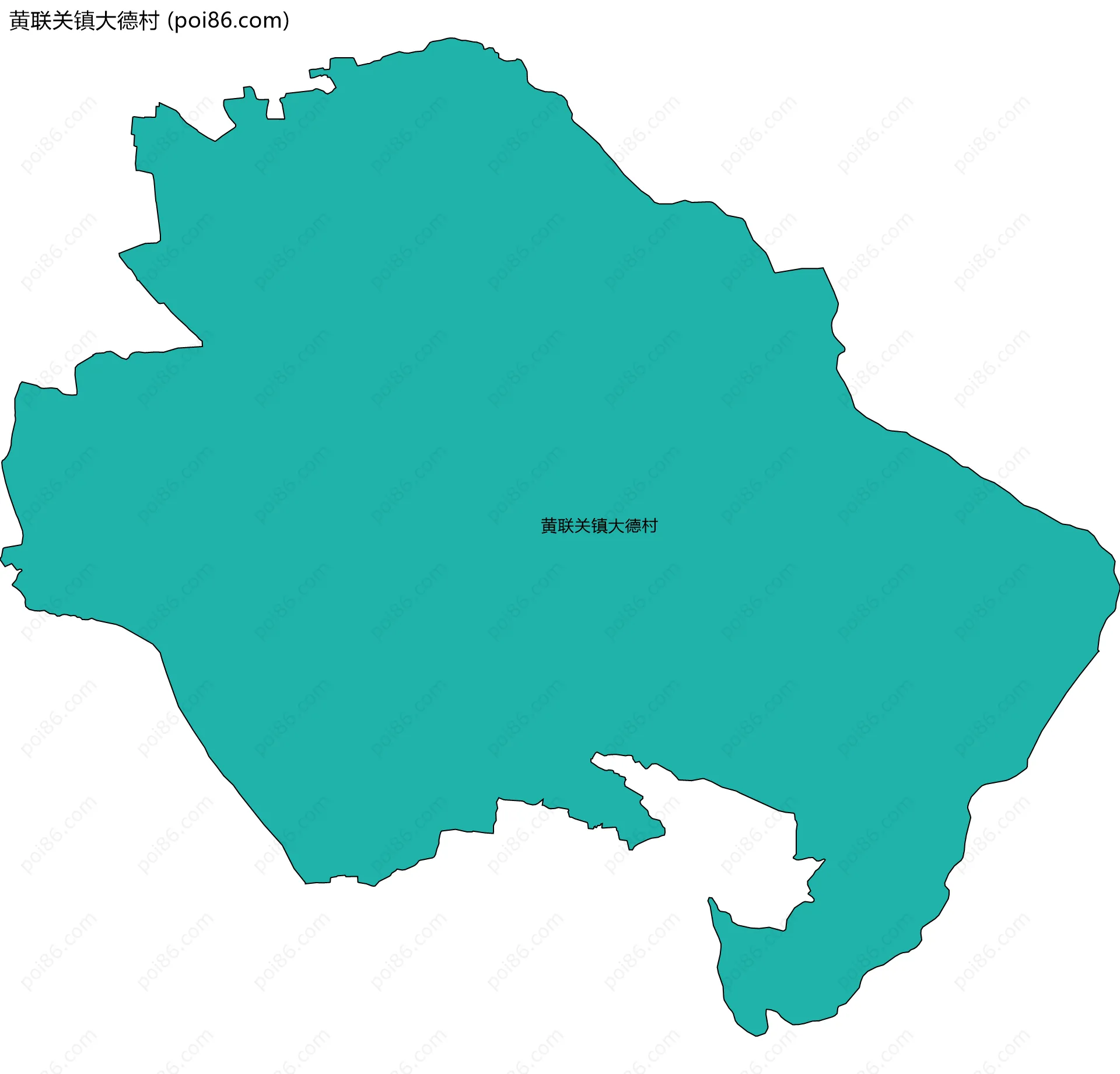 黄联关镇大德村边界地图