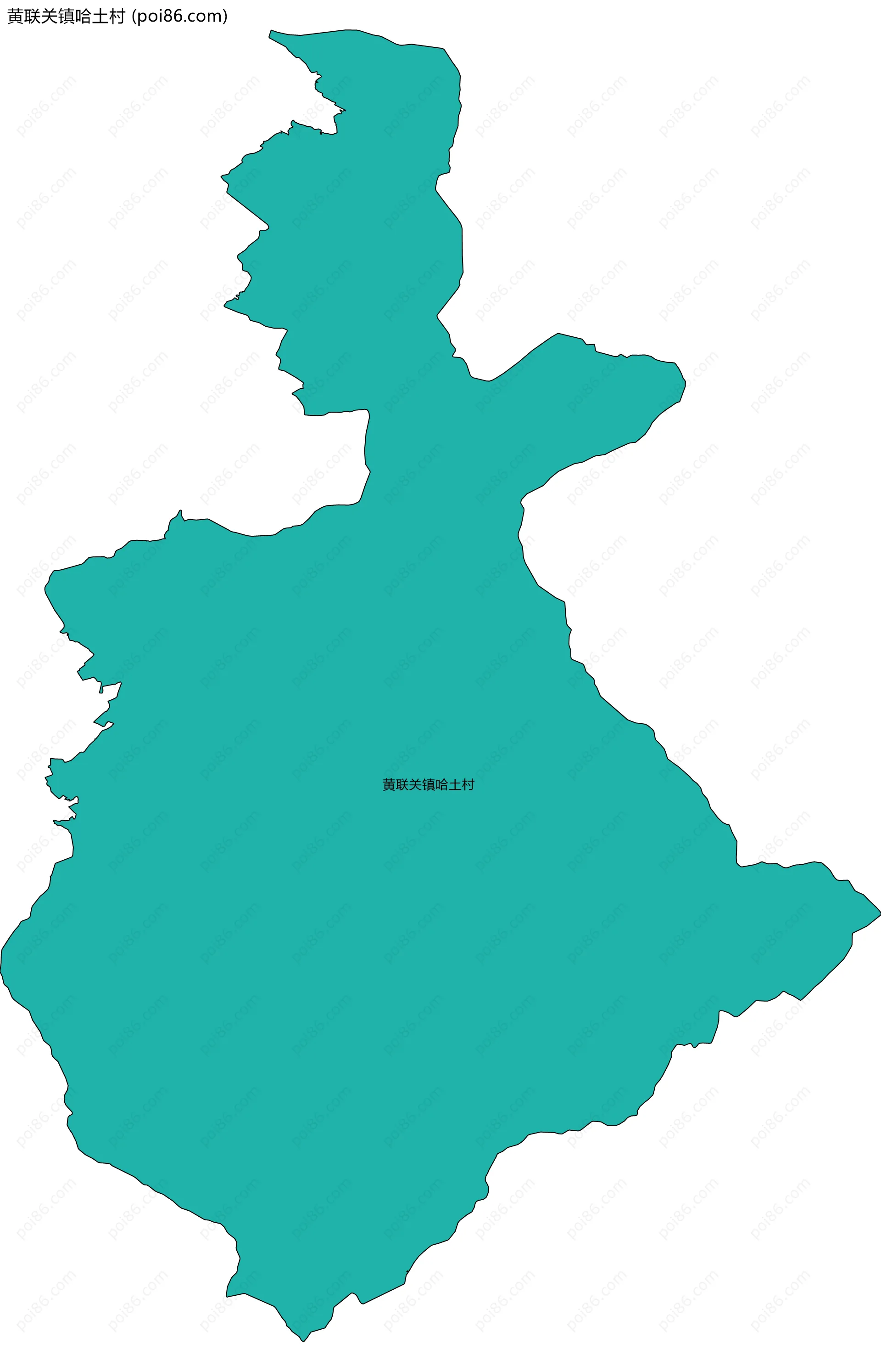 黄联关镇哈土村边界地图