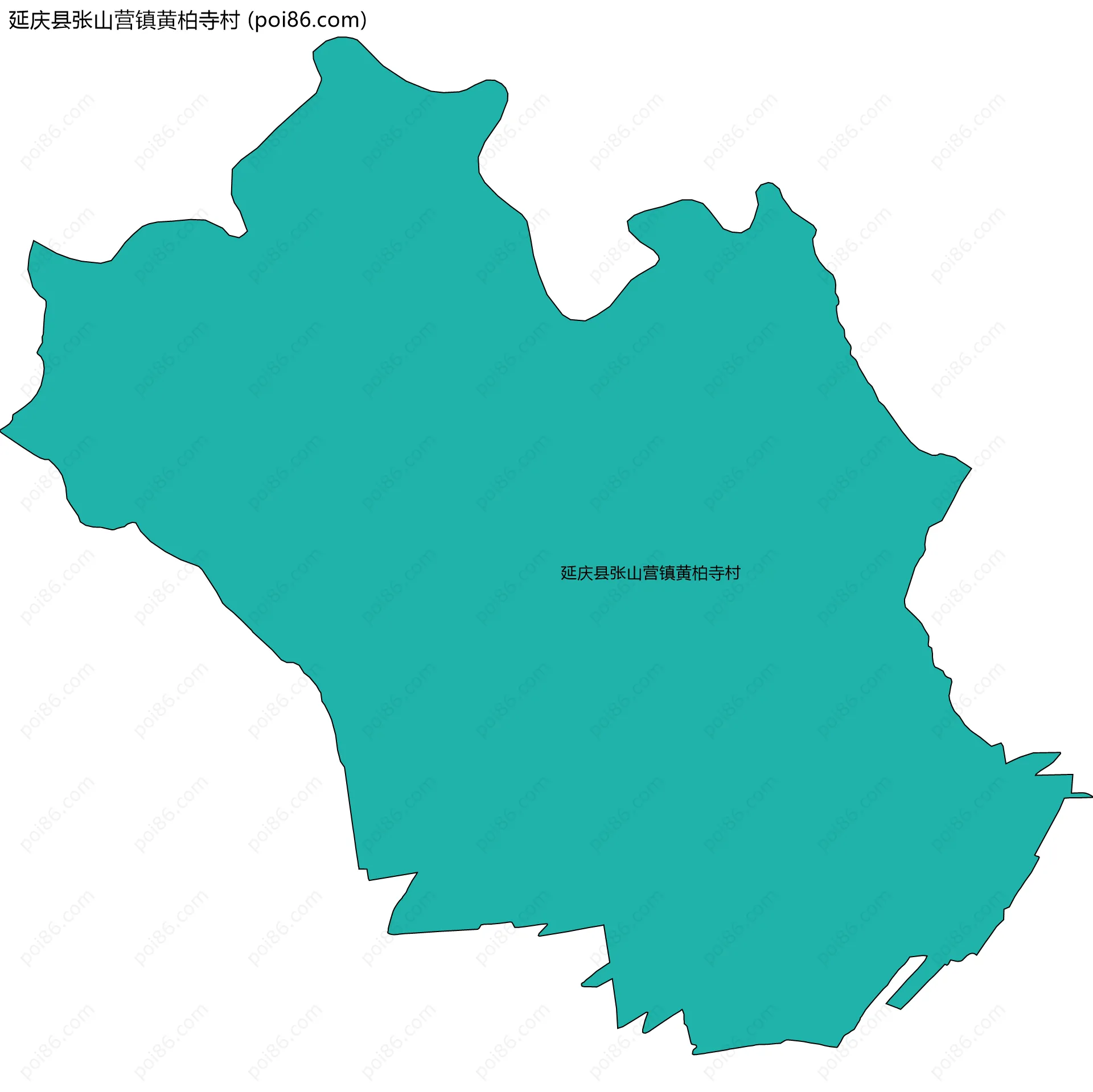 延庆县张山营镇黄柏寺村边界地图