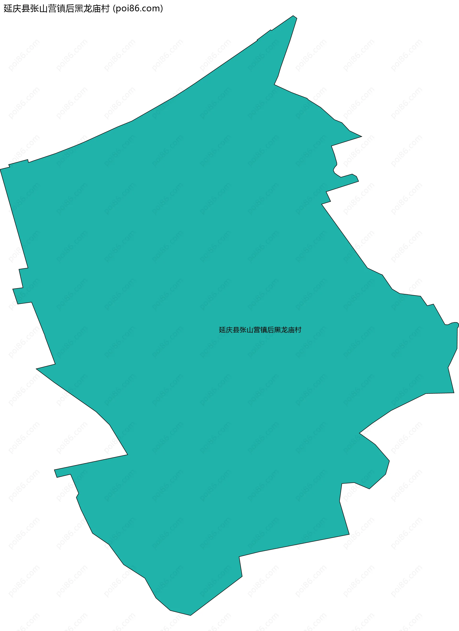 延庆县张山营镇后黑龙庙村边界地图