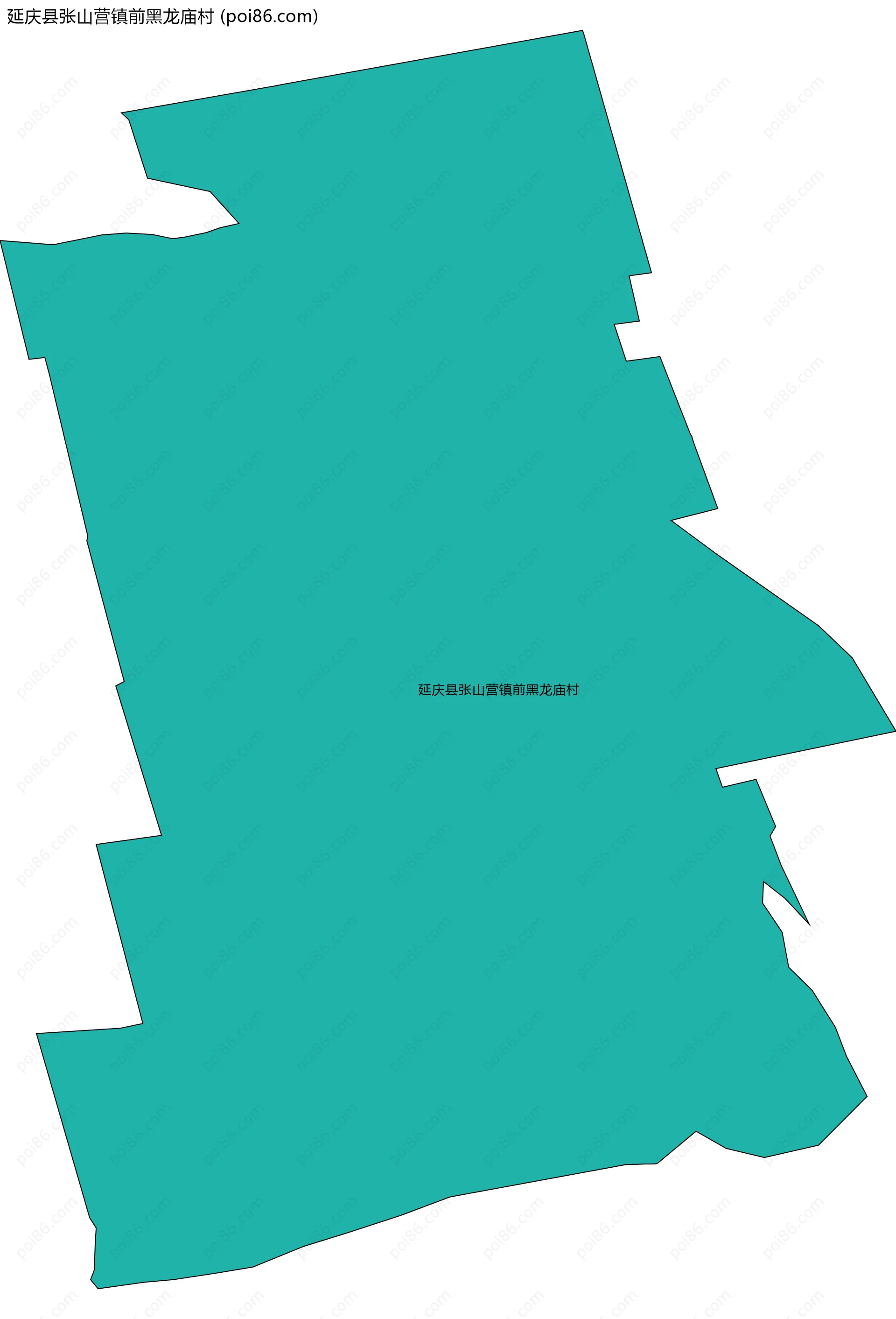 延庆县张山营镇前黑龙庙村边界地图