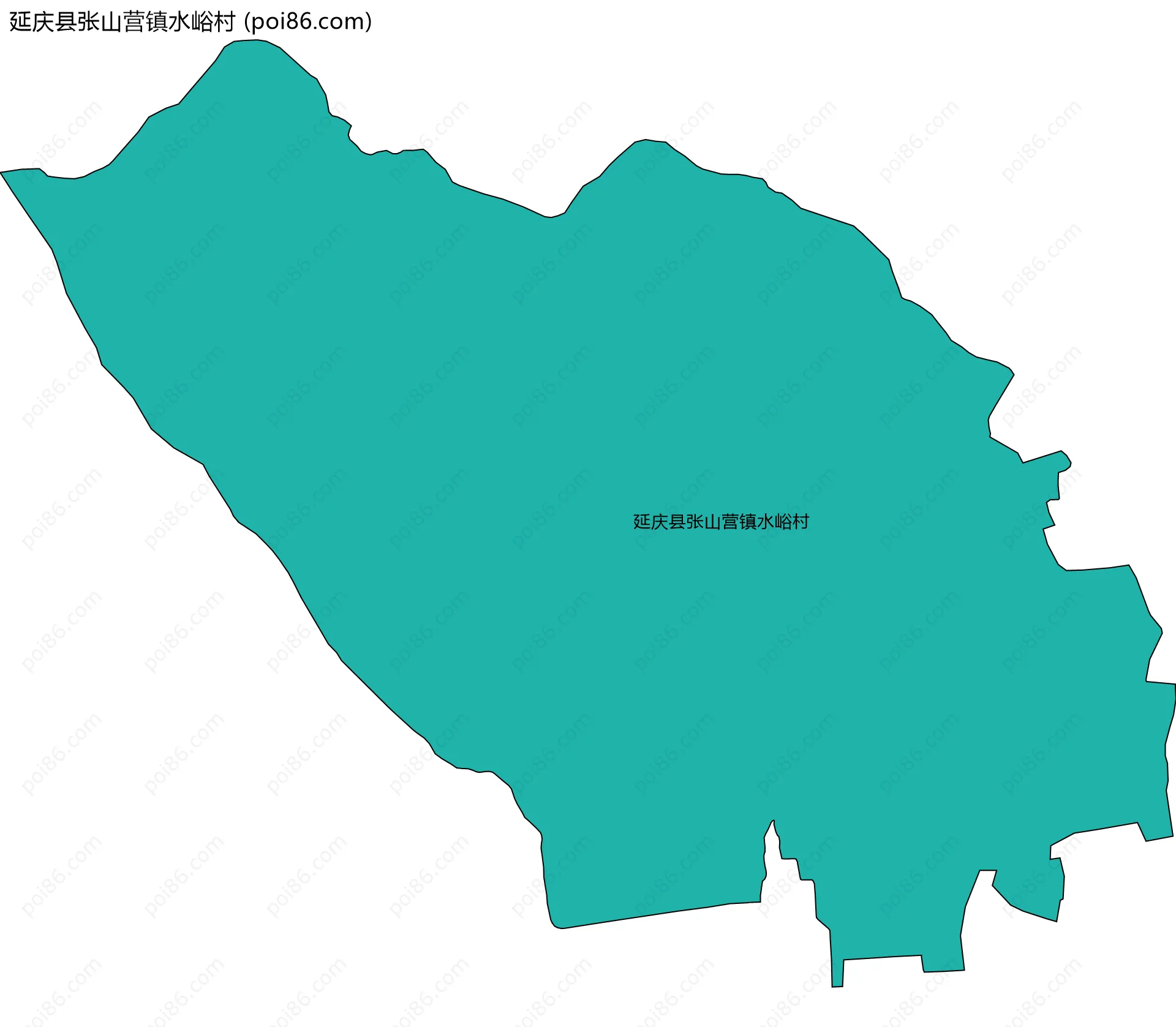 延庆县张山营镇水峪村边界地图