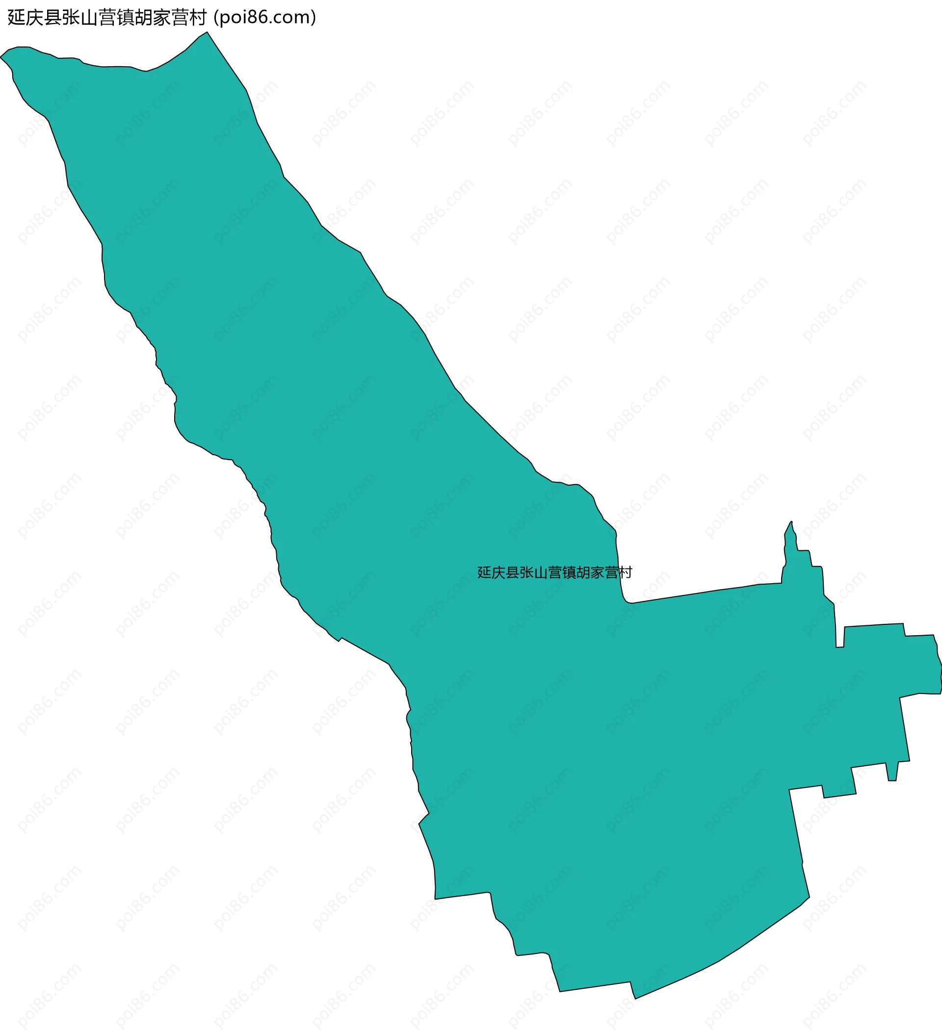 延庆县张山营镇胡家营村边界地图