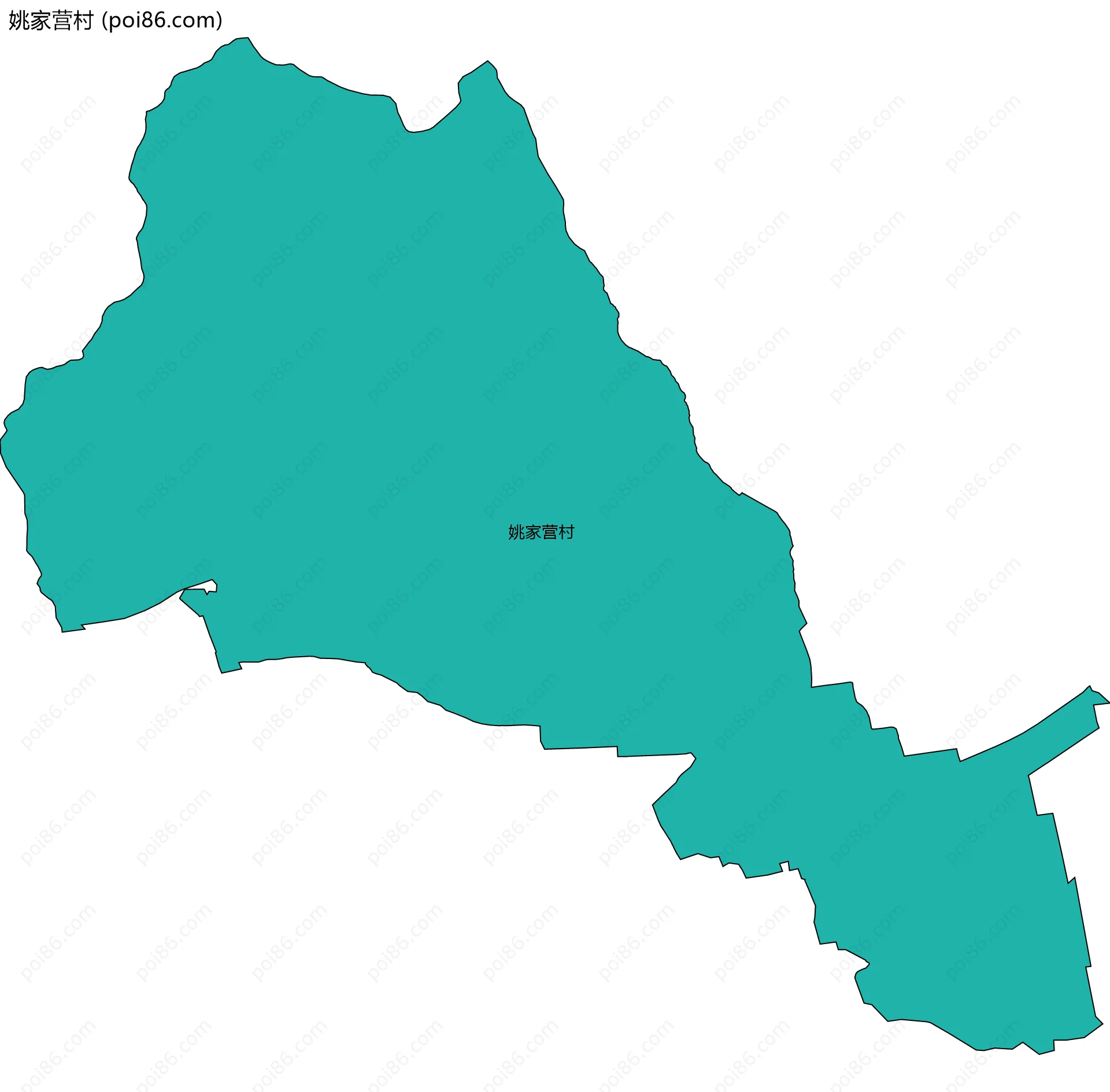 姚家营村边界地图