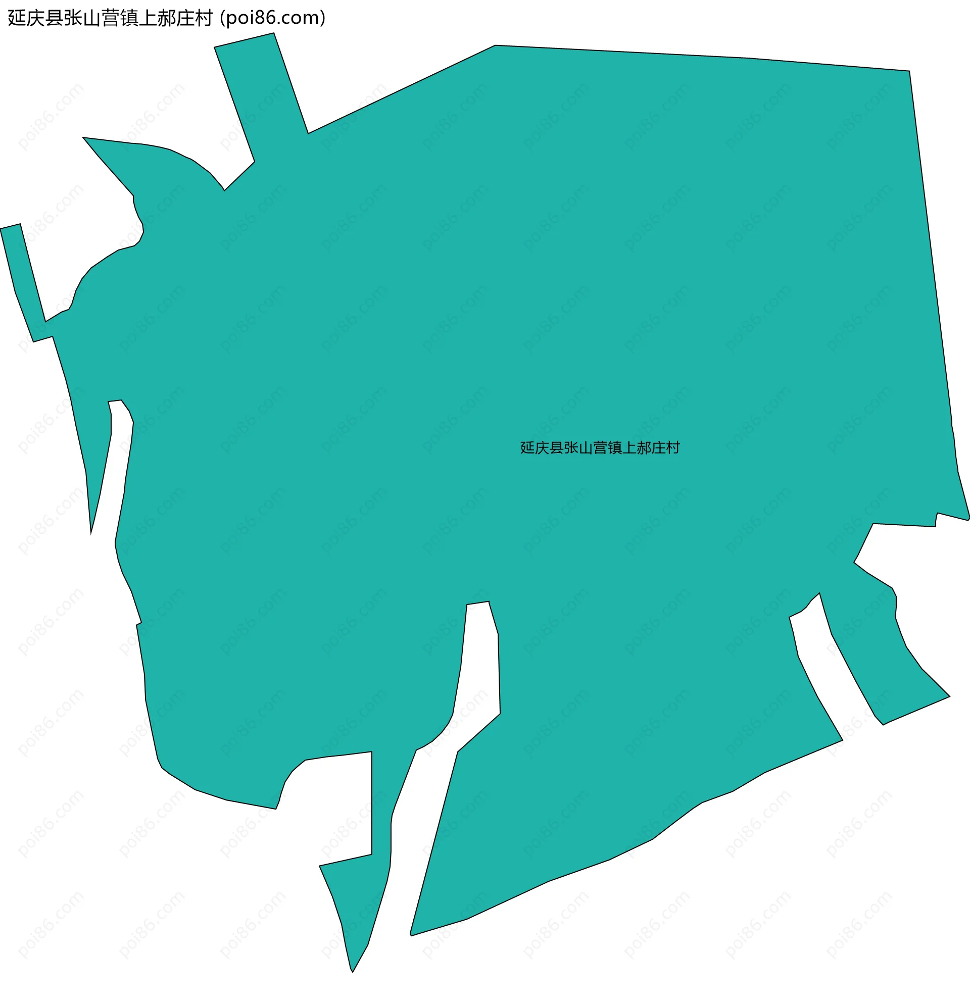 延庆县张山营镇上郝庄村边界地图