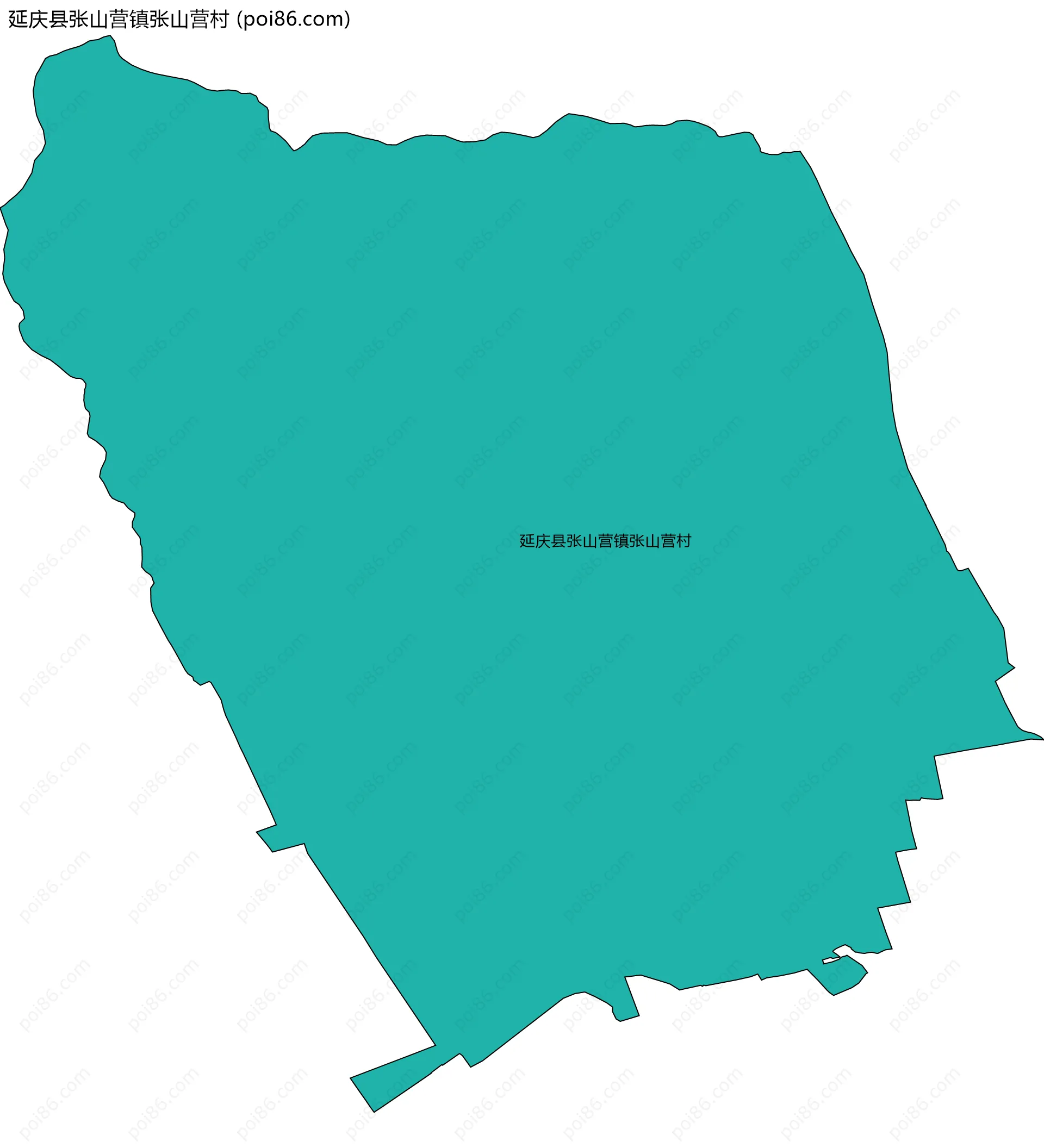 延庆县张山营镇张山营村边界地图