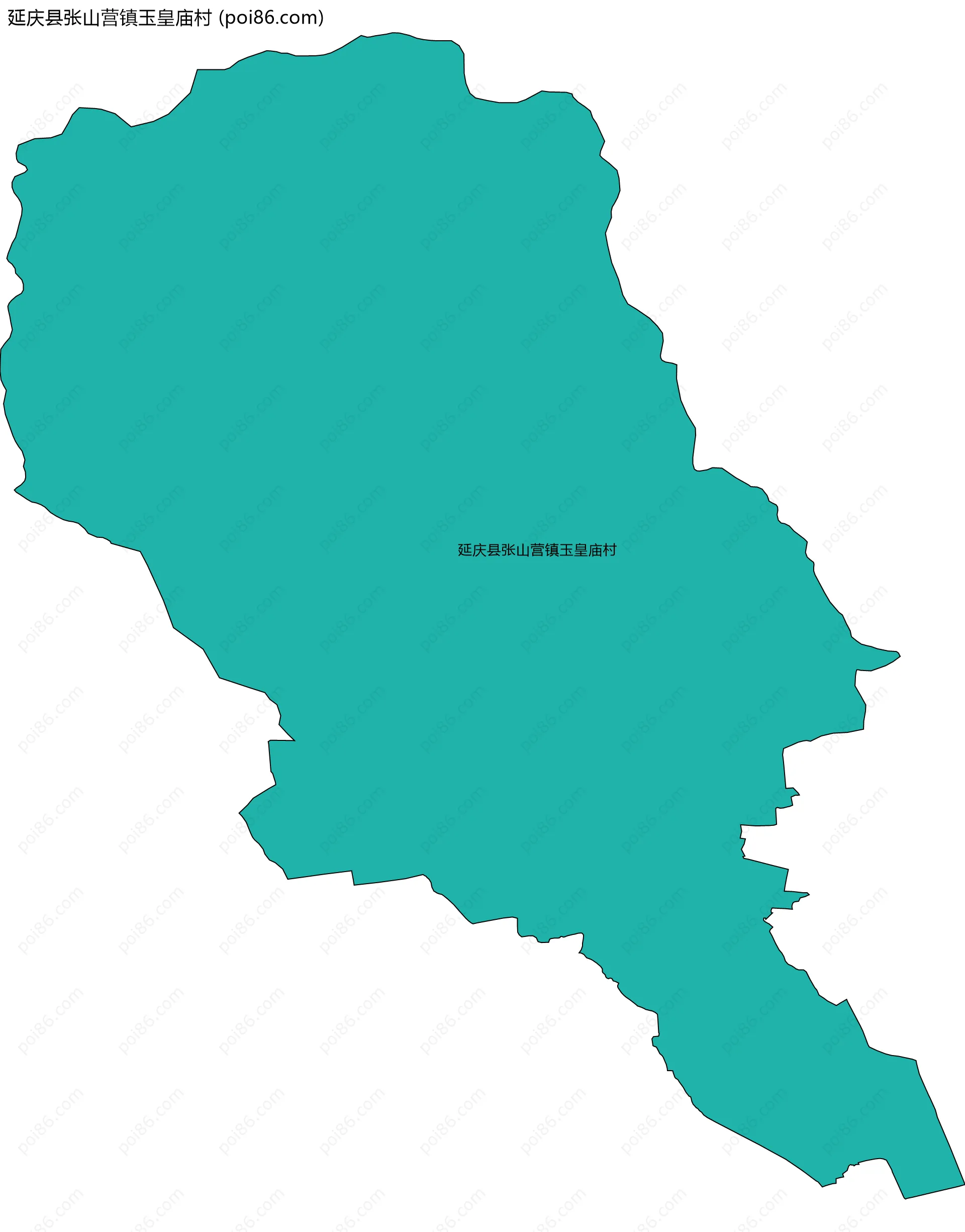 延庆县张山营镇玉皇庙村边界地图