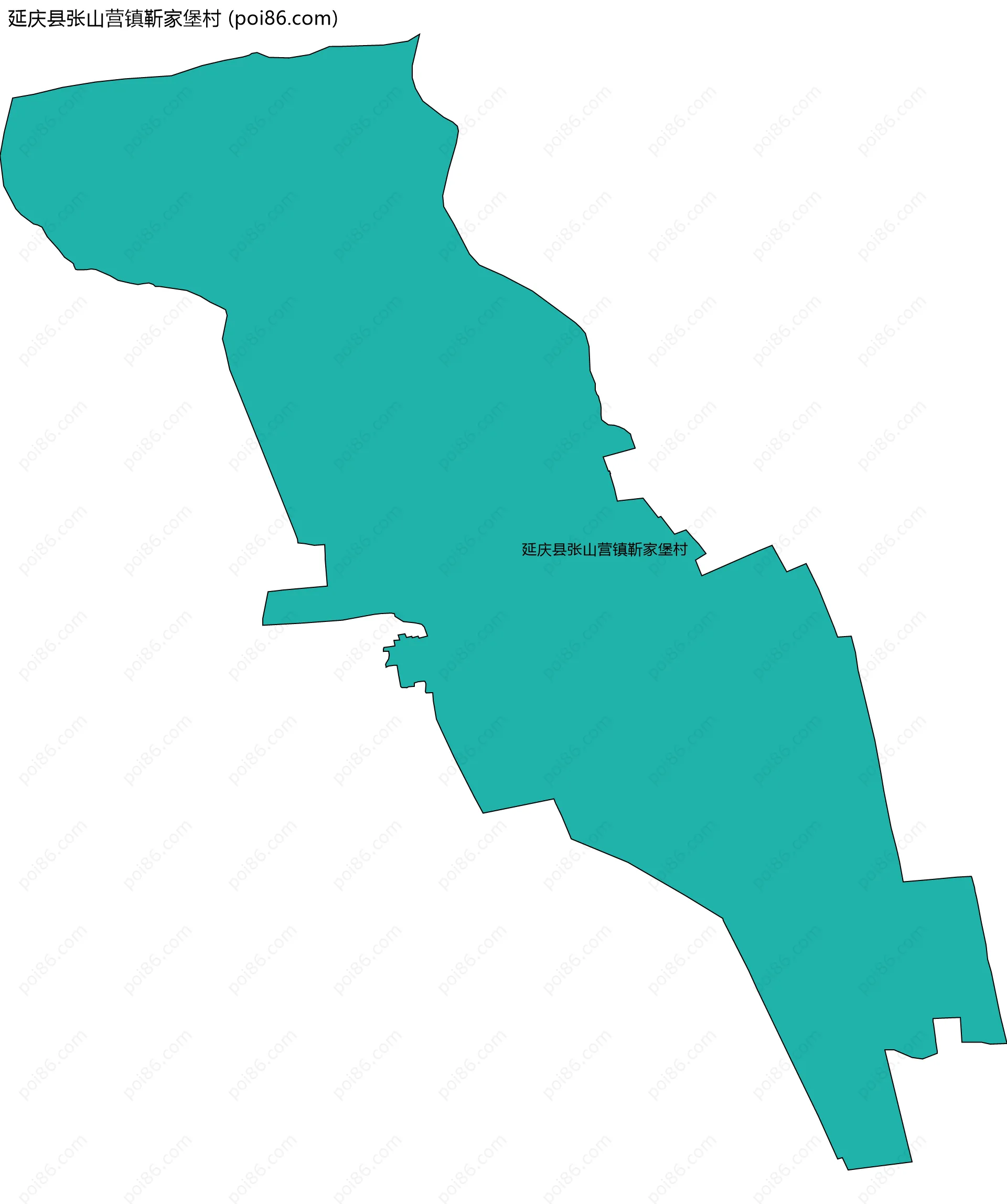 延庆县张山营镇靳家堡村边界地图