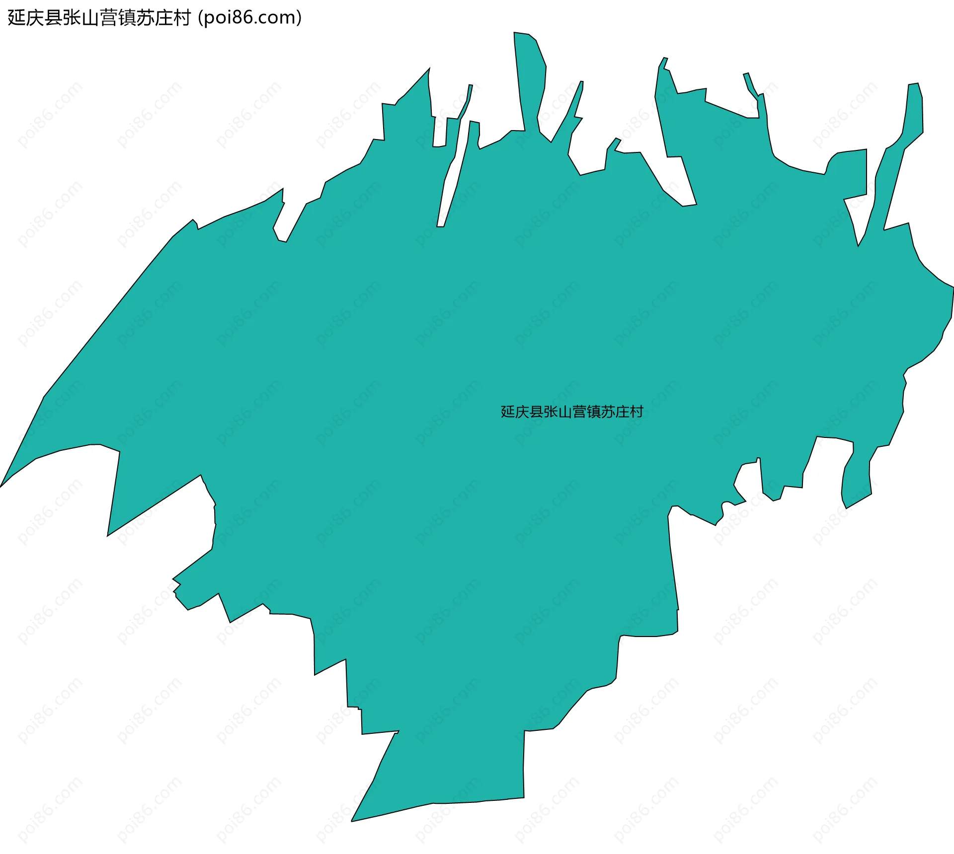 延庆县张山营镇苏庄村边界地图