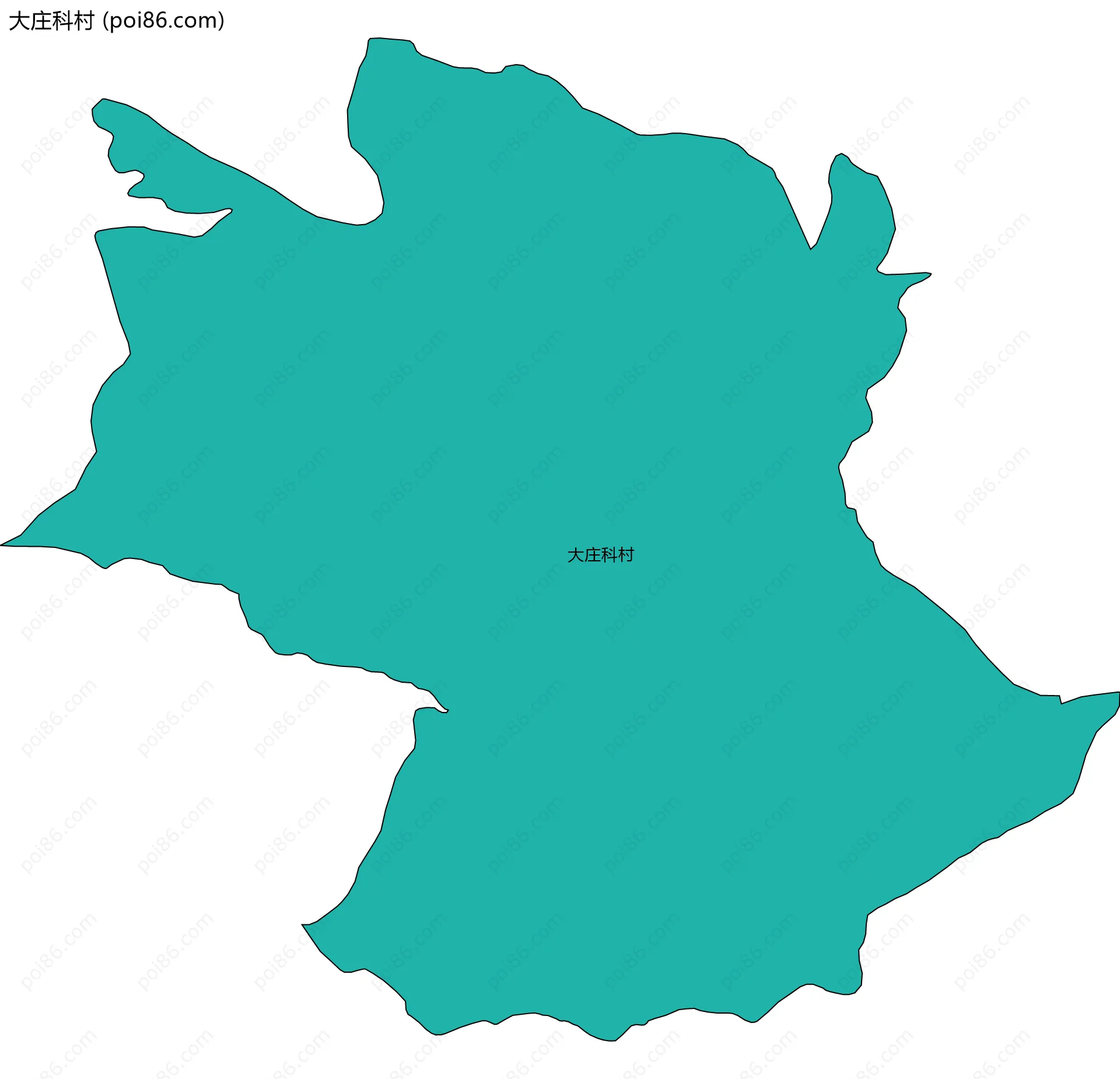 大庄科村边界地图