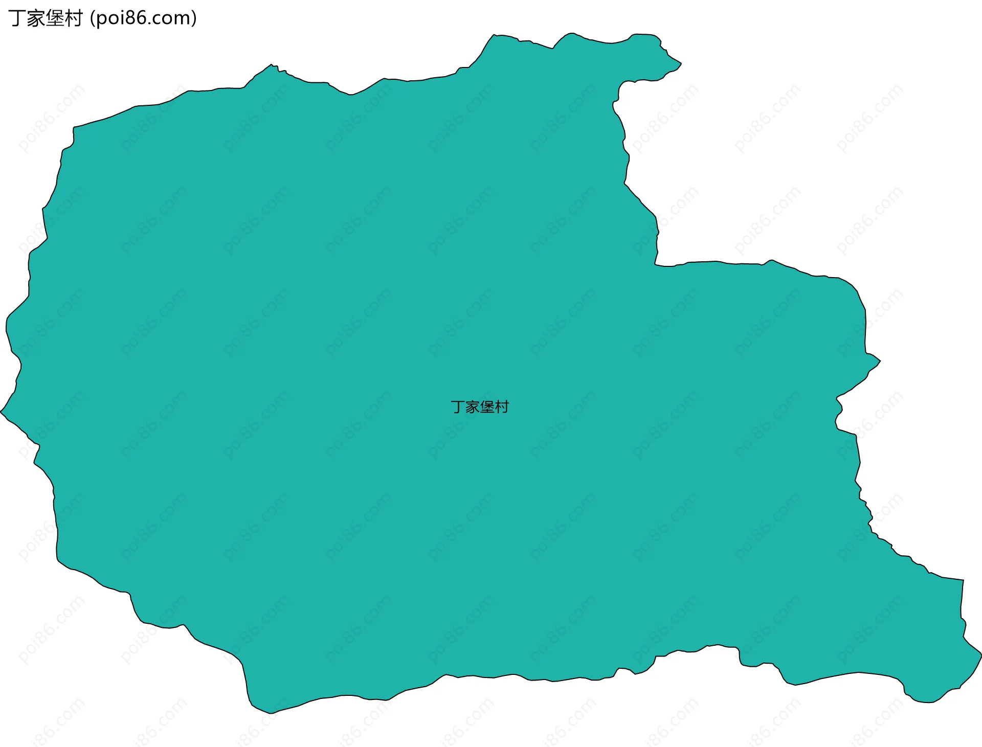 丁家堡村边界地图