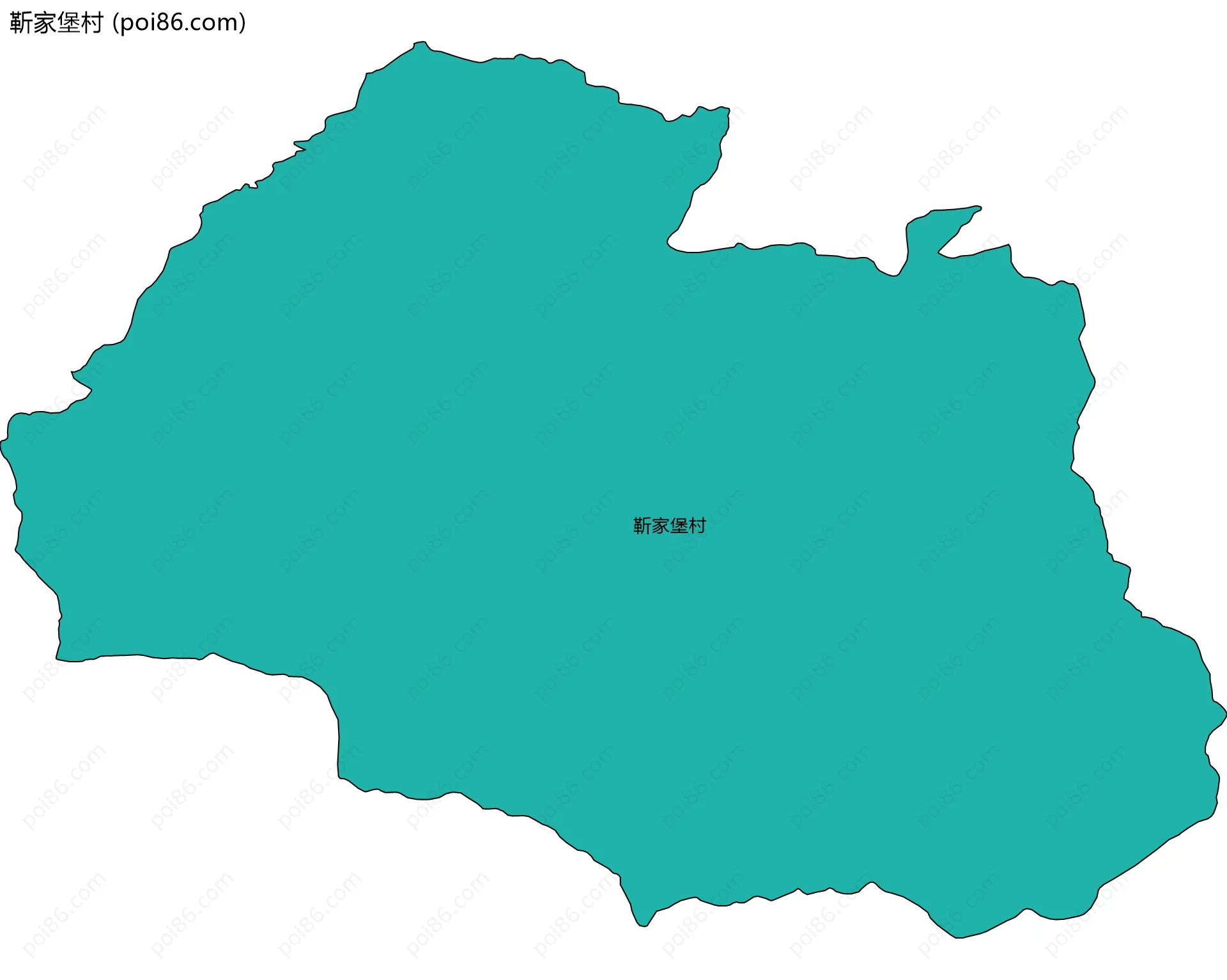 靳家堡村边界地图