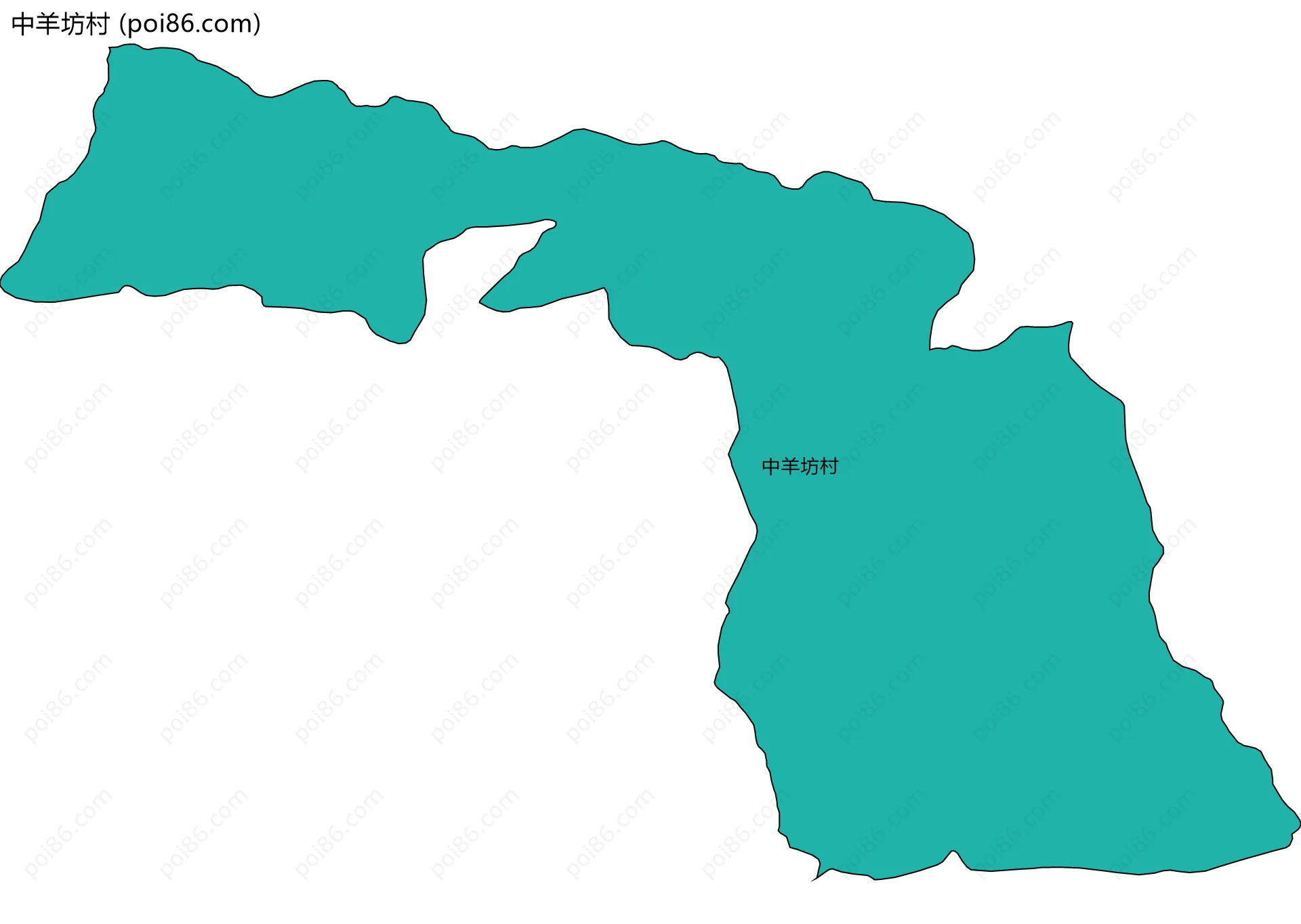 中羊坊村边界地图