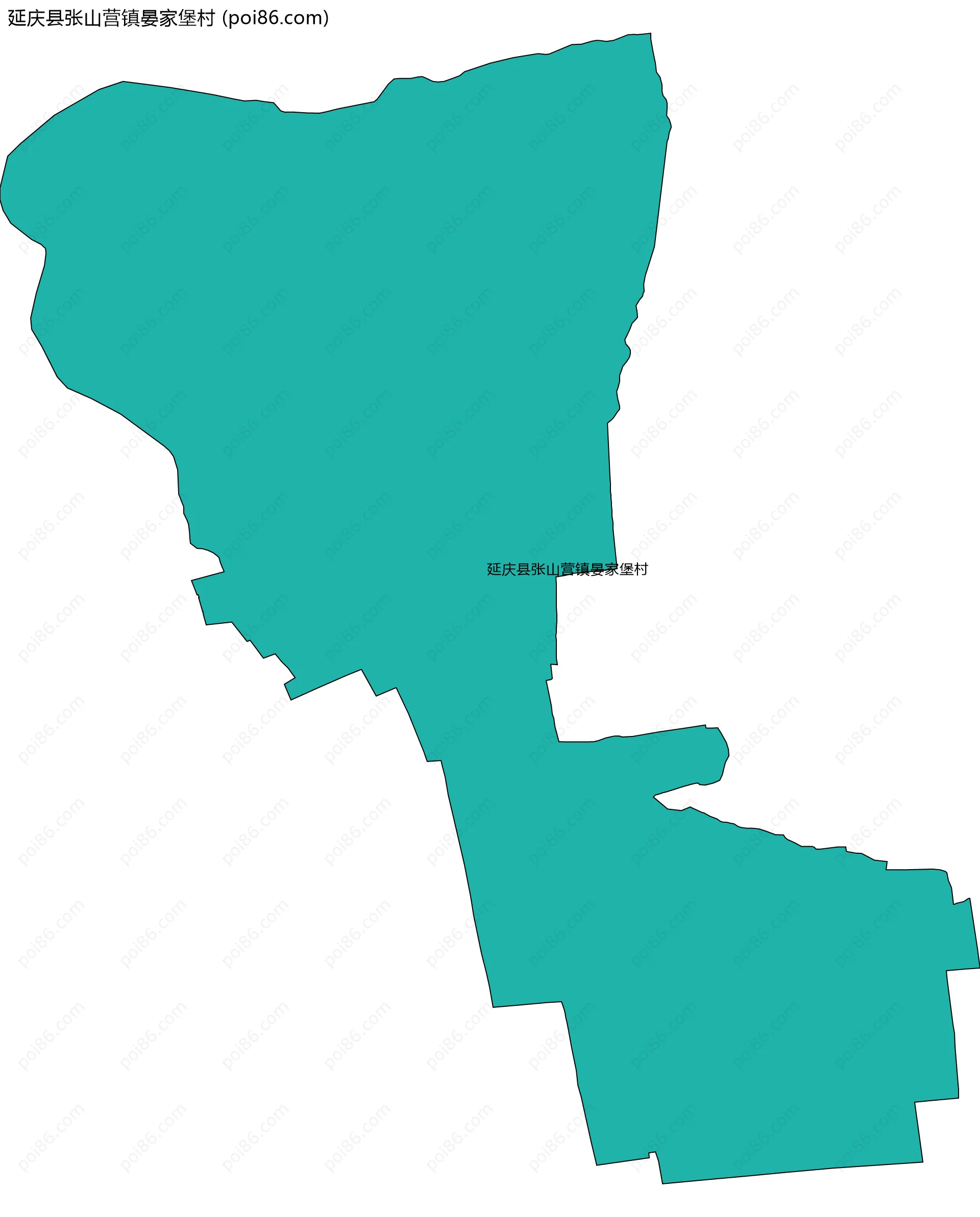 延庆县张山营镇晏家堡村边界地图