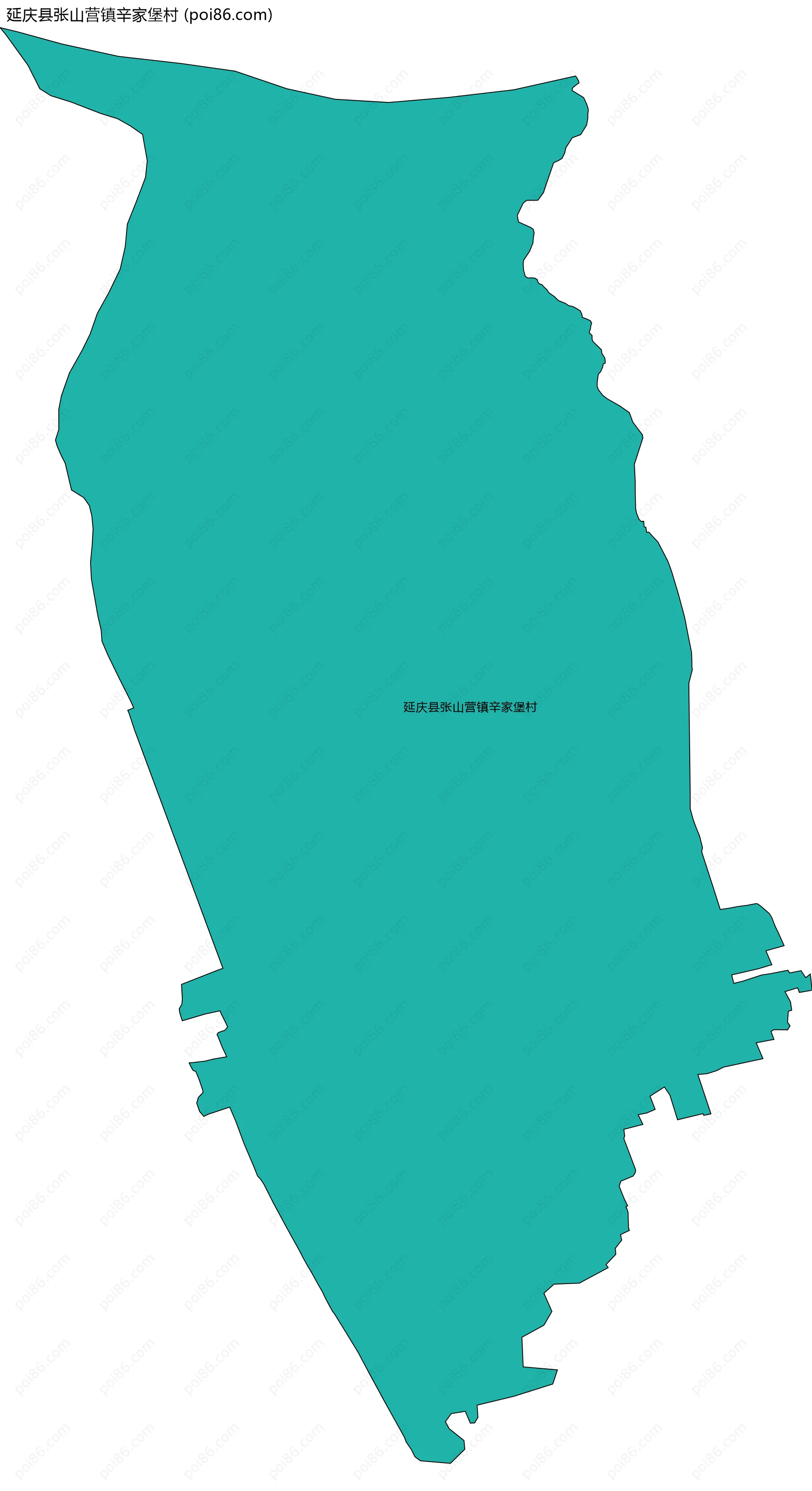 延庆县张山营镇辛家堡村边界地图