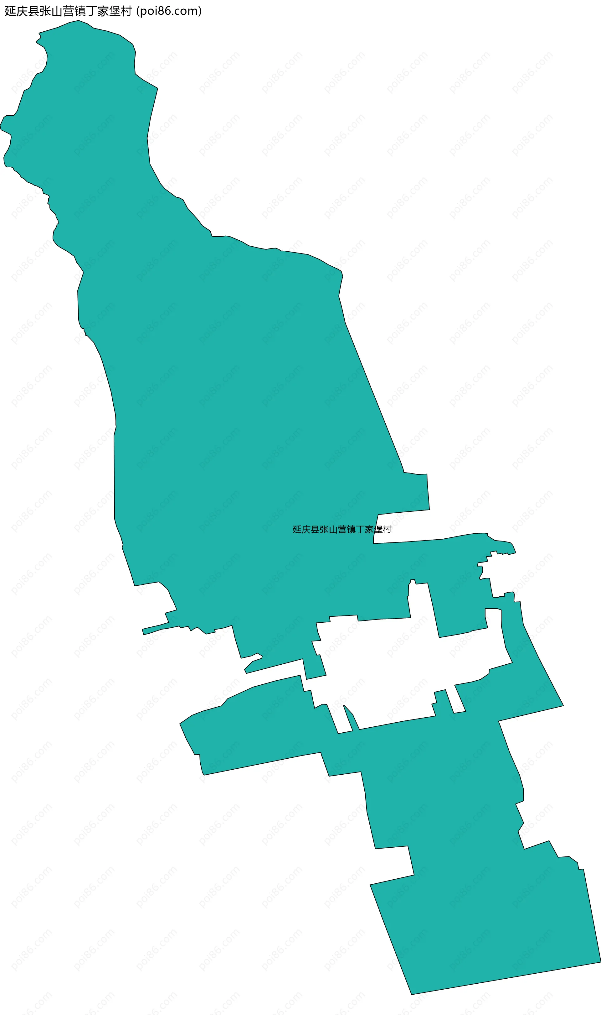 延庆县张山营镇丁家堡村边界地图
