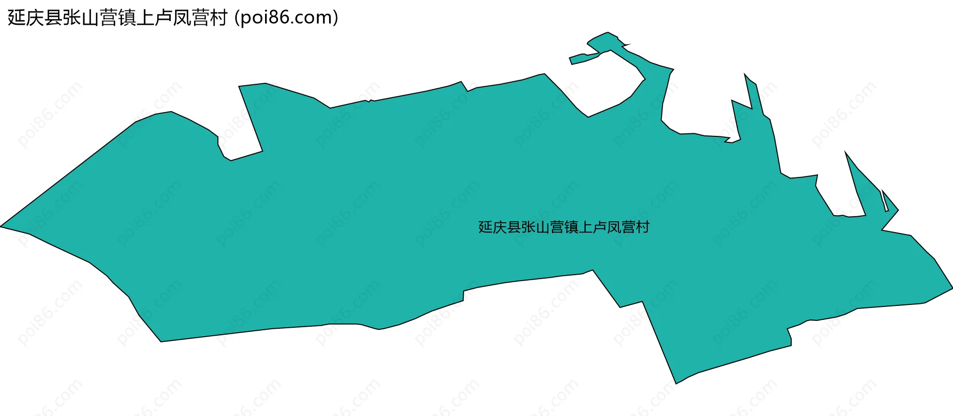 延庆县张山营镇上卢凤营村边界地图