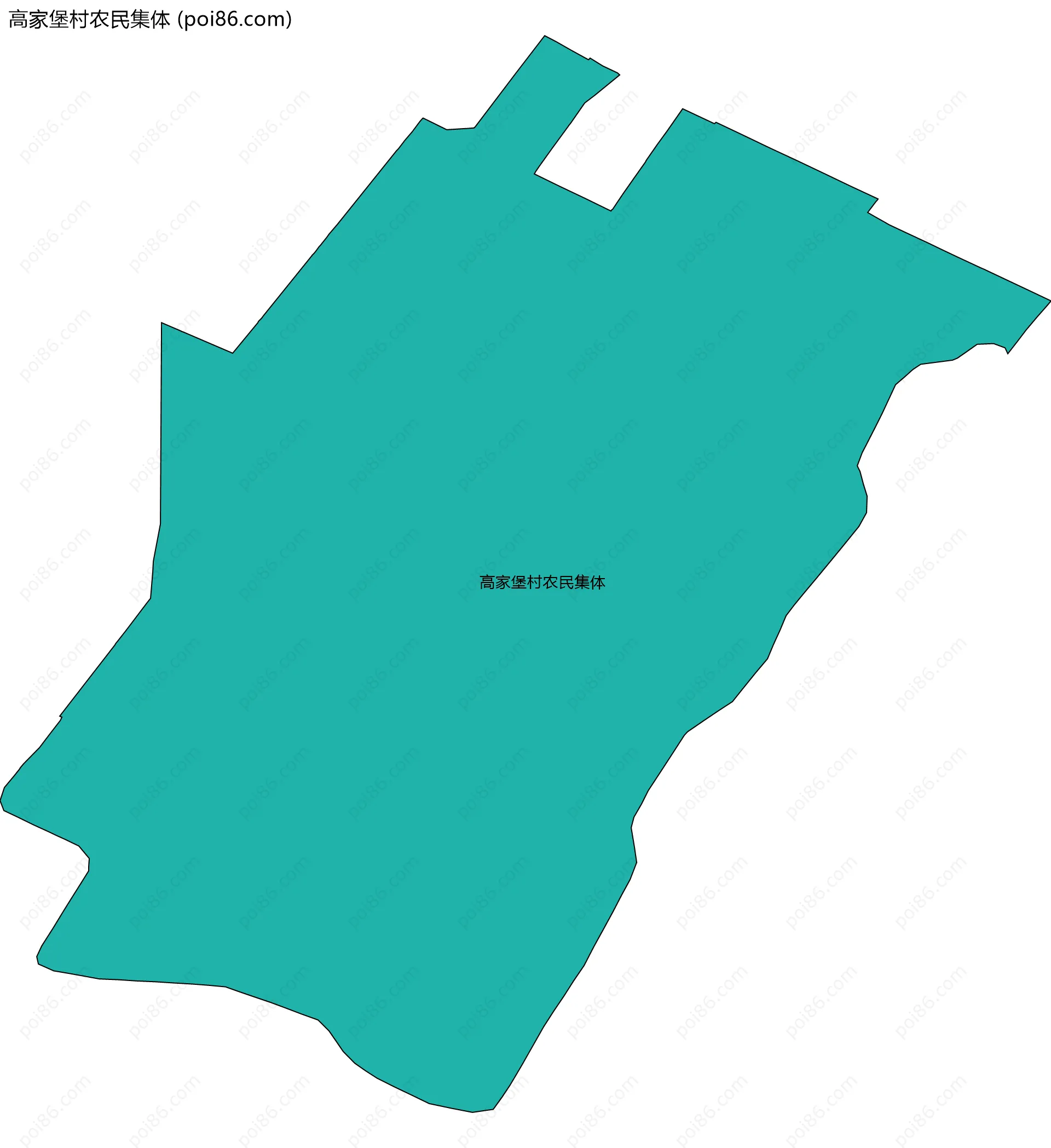 高家堡村农民集体边界地图