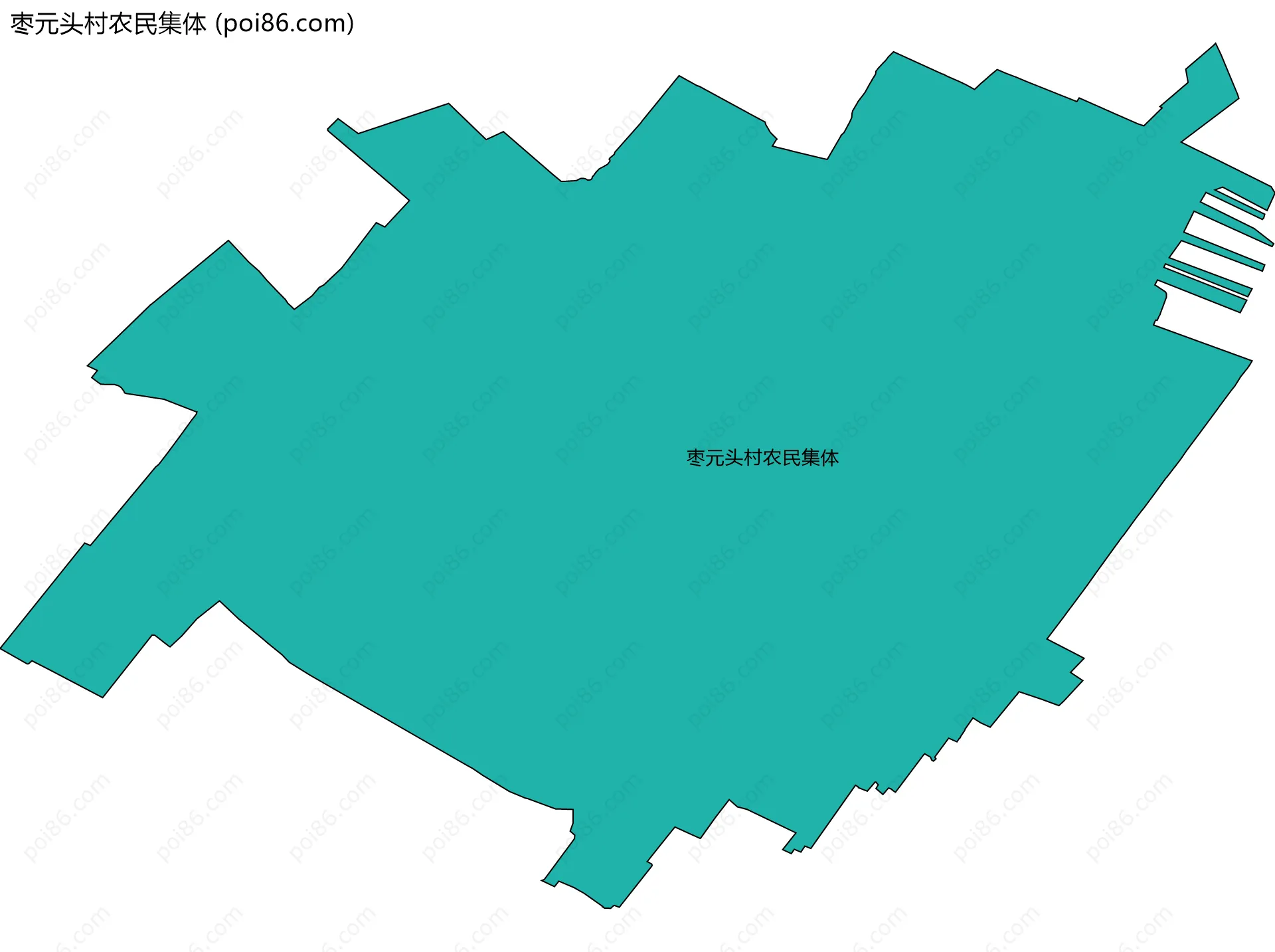 枣元头村农民集体边界地图