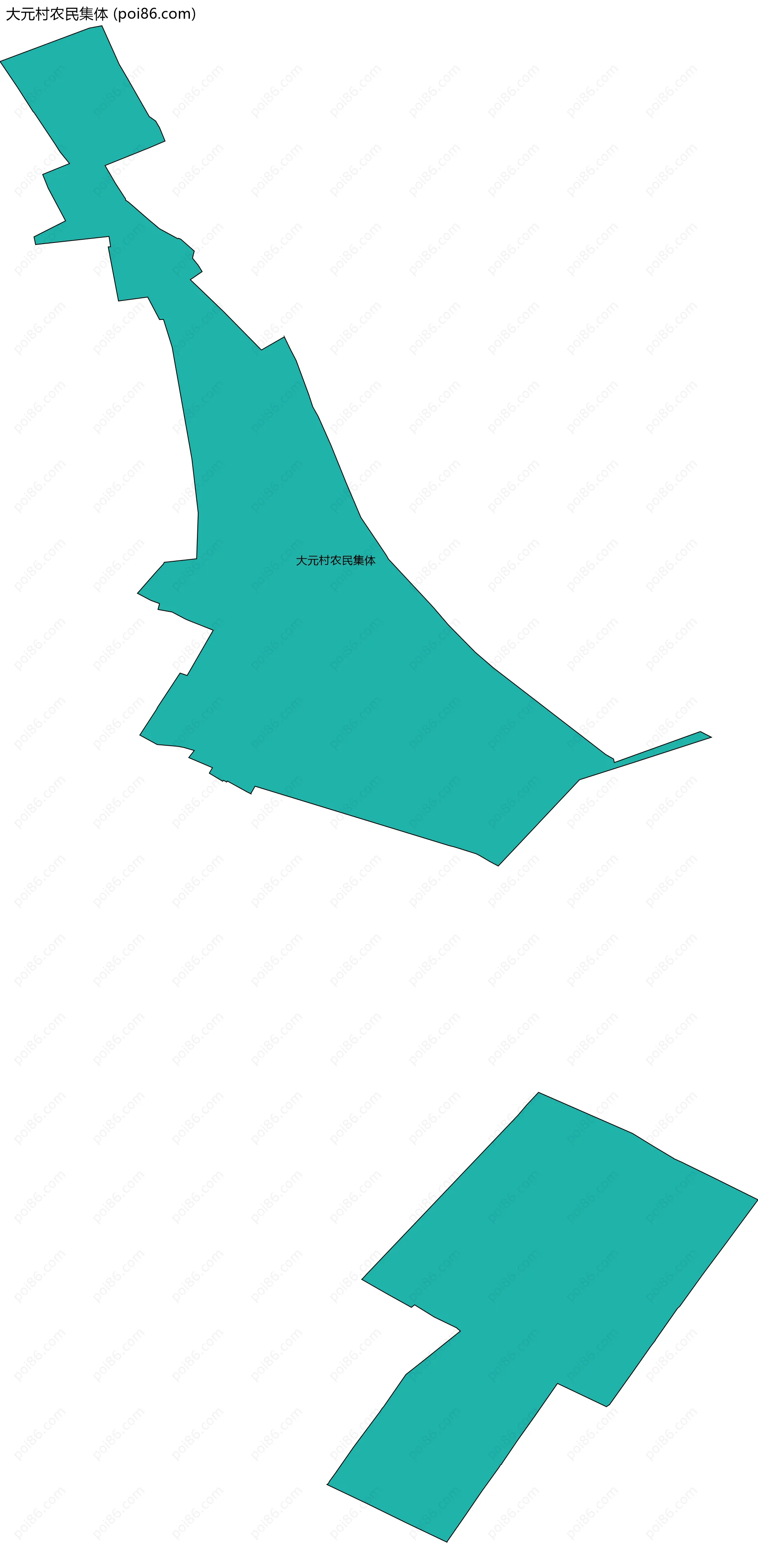 大元村农民集体边界地图
